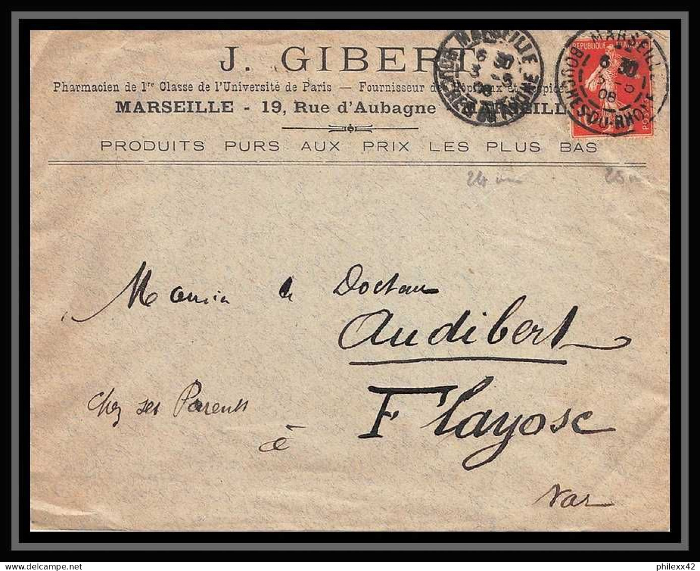 115277 lot de 15 Lettres cover Carte postale (postcard) avis de reception Bouches du rhone Marseille A4