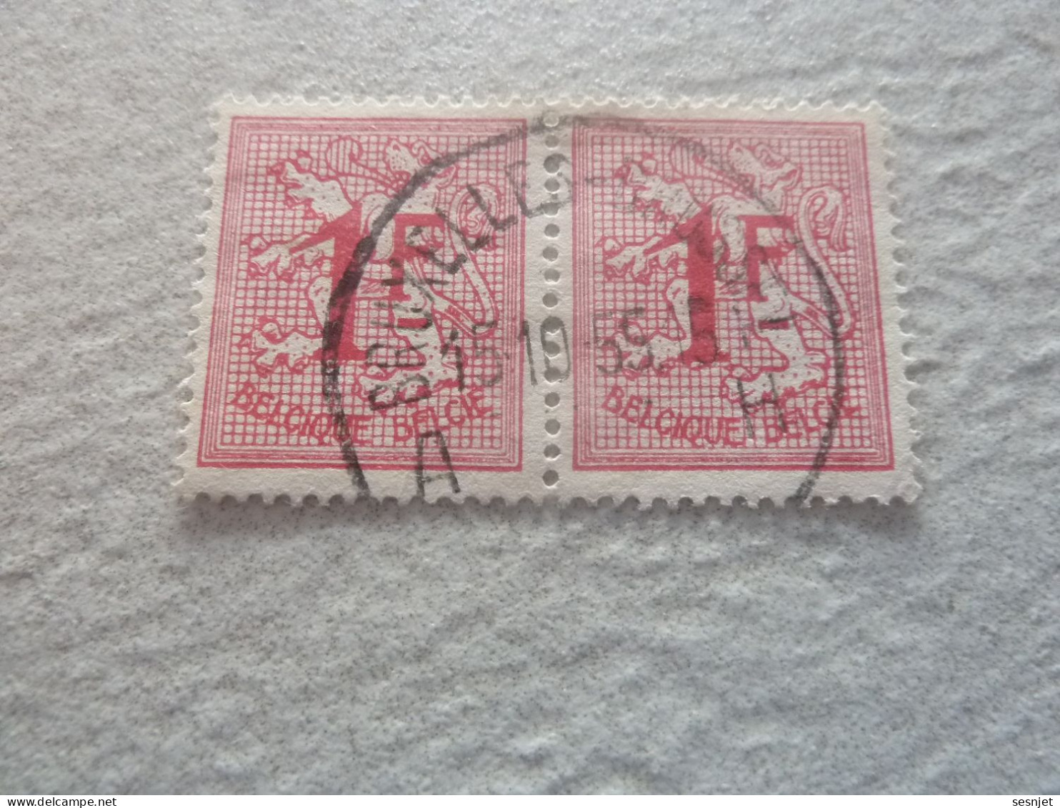 Belgique - Lion - 1f. - Rose - Double Oblitérés - Année 1950 - - Used Stamps