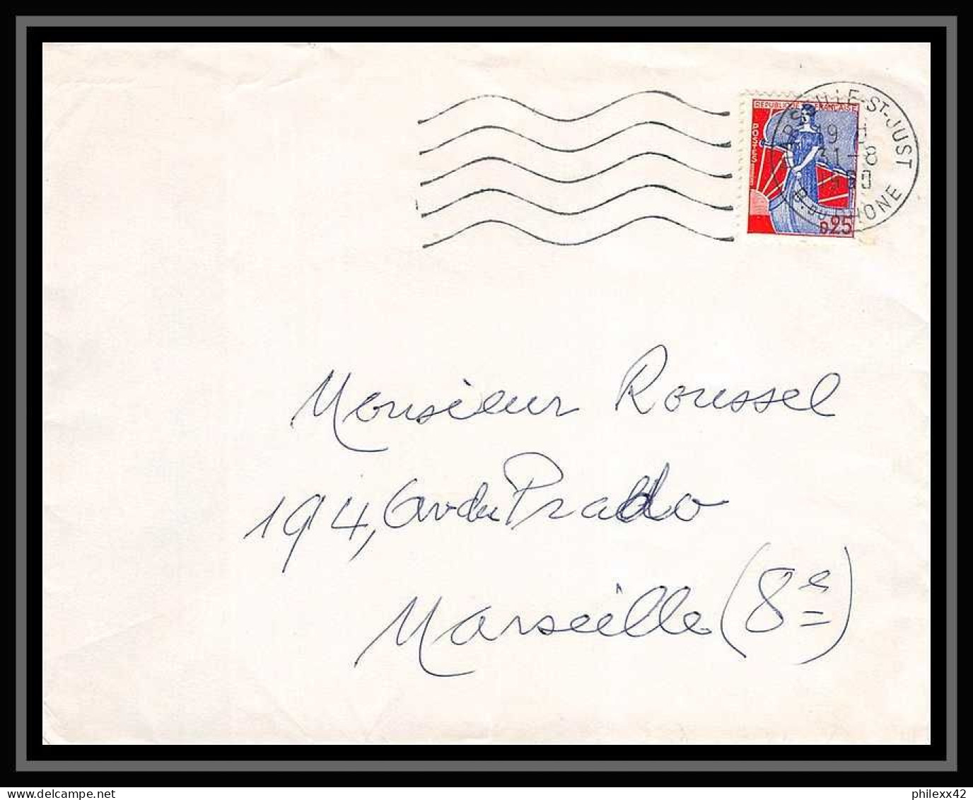 116985 lot de 8 Lettres Bouches du rhone Marseille saint Just