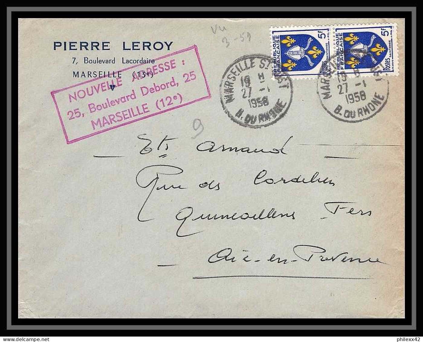 116994 Lot De 13 Lettres Dont Recommandé Bouches Du Rhone Marseille Saint Just - Collections