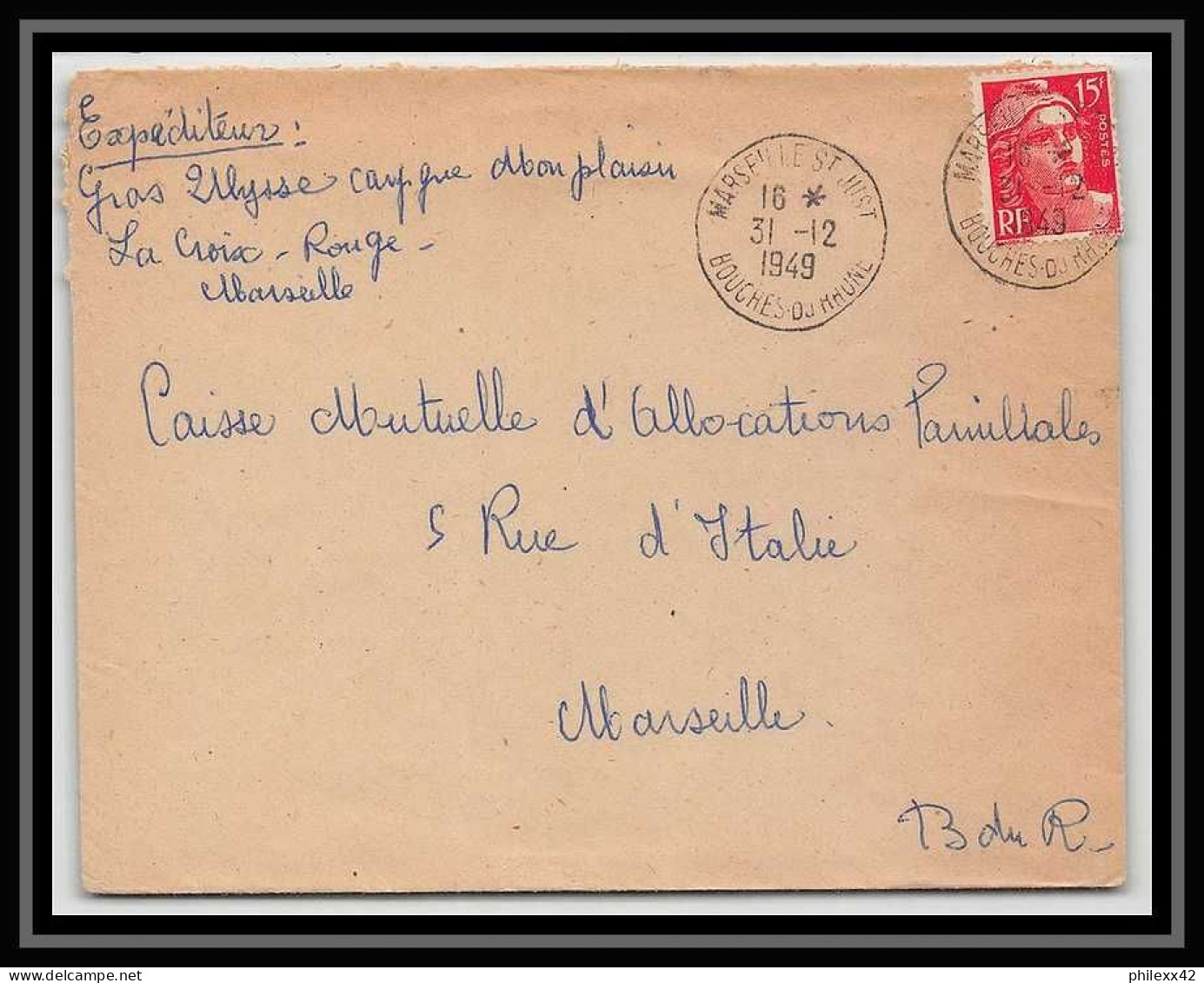 116994 lot de 13 Lettres dont recommandé Bouches du rhone Marseille saint Just