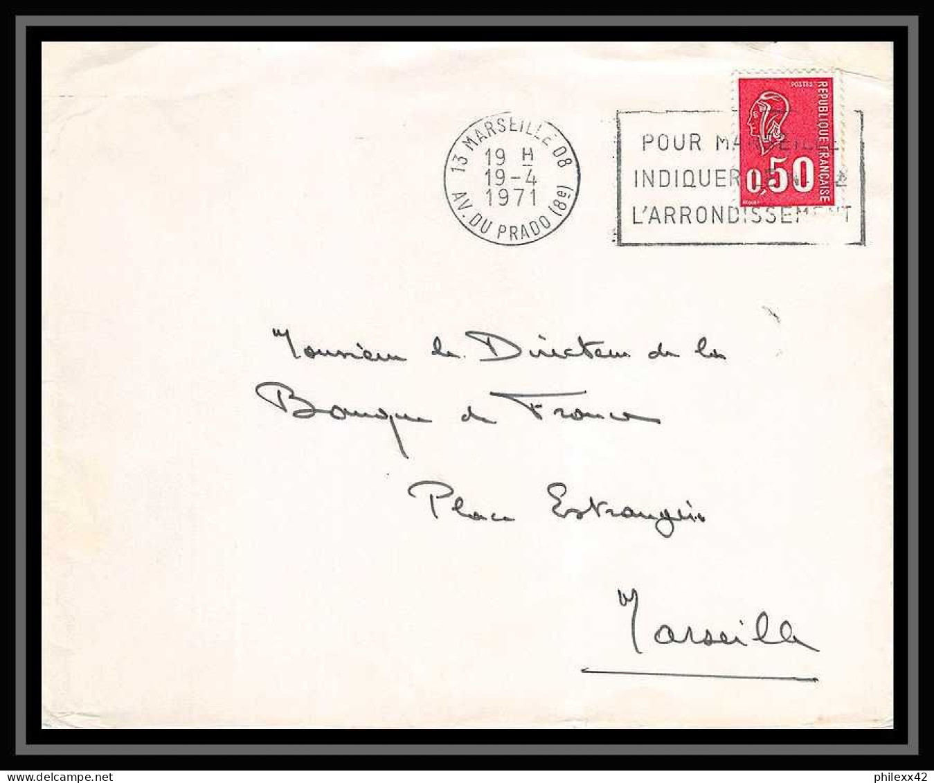 116585 lot de 13 Lettres dont recommandé Bouches du rhone Marseille Prado