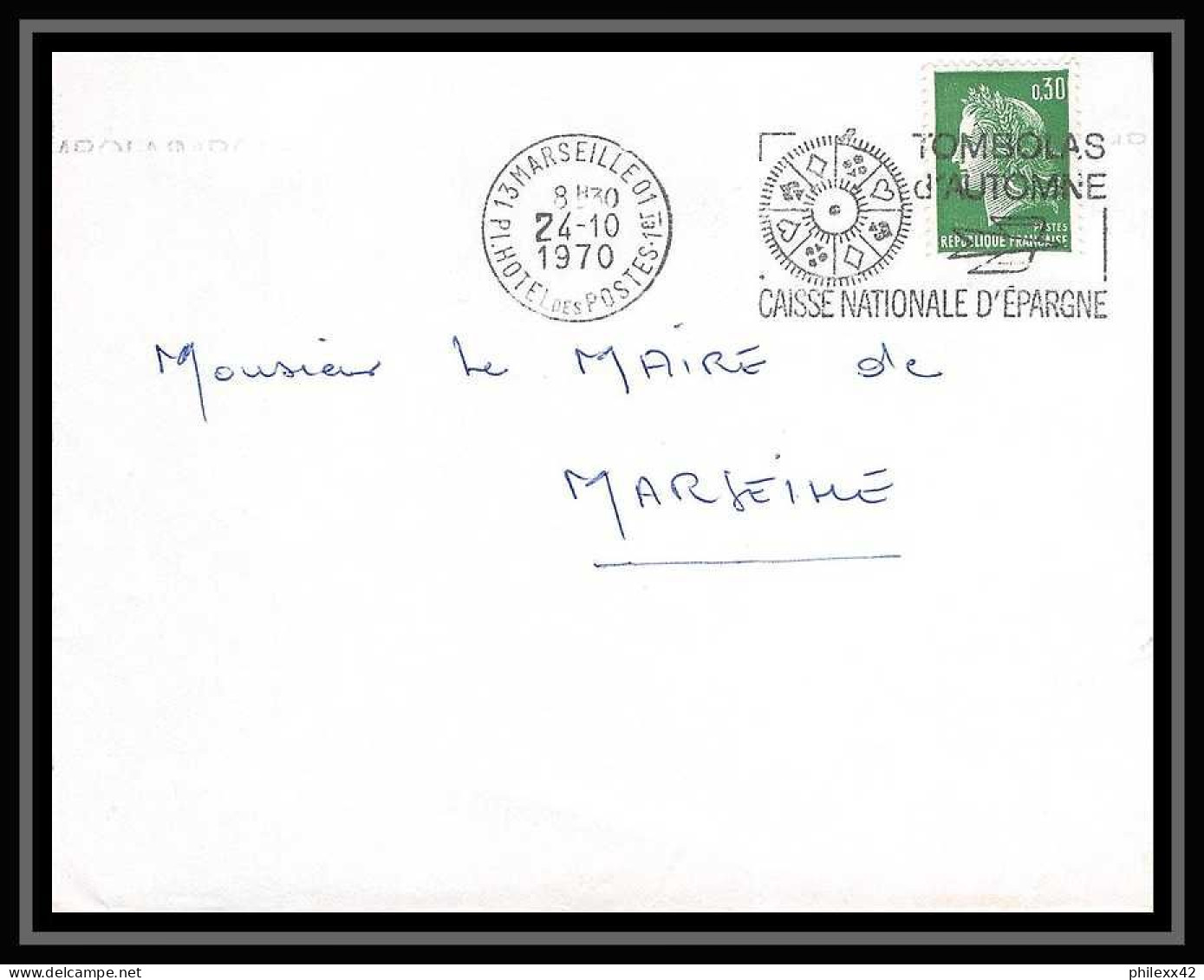 116336 lot de 14 Lettres cover Bouches du rhone flammes diverses Marseille Hotel des postes