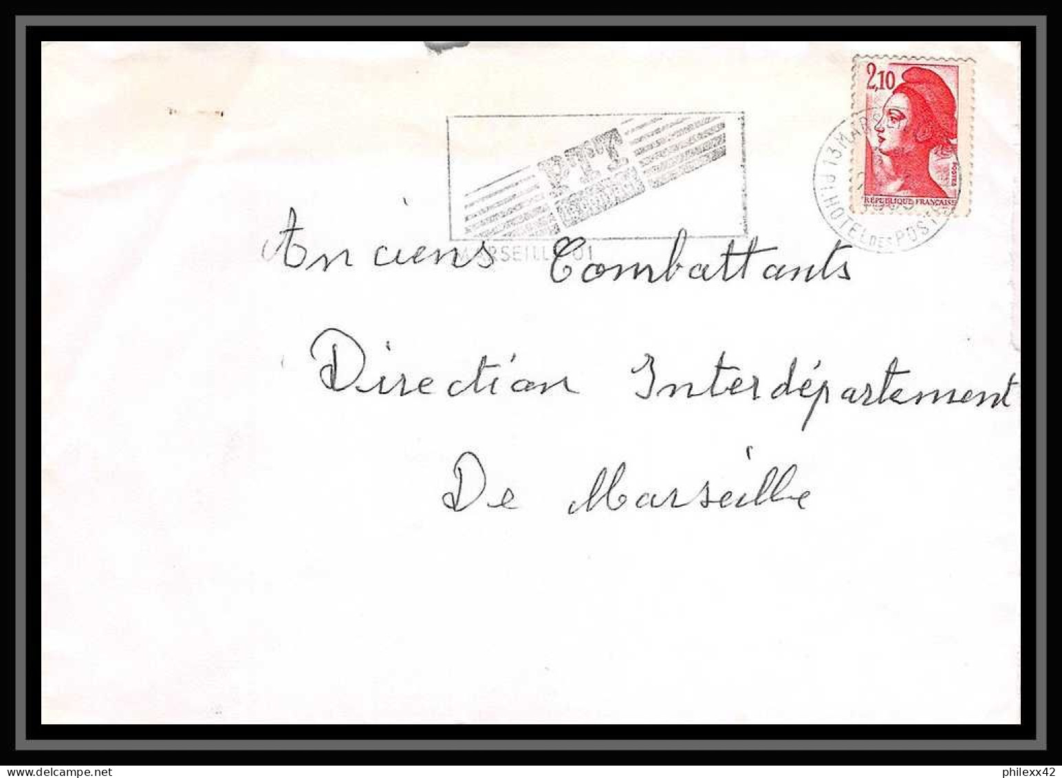 116379 Lot De 15 Lettres Cover Bouches Du Rhone Flammes Diverses Marseille Hotel Des Postes - Collections