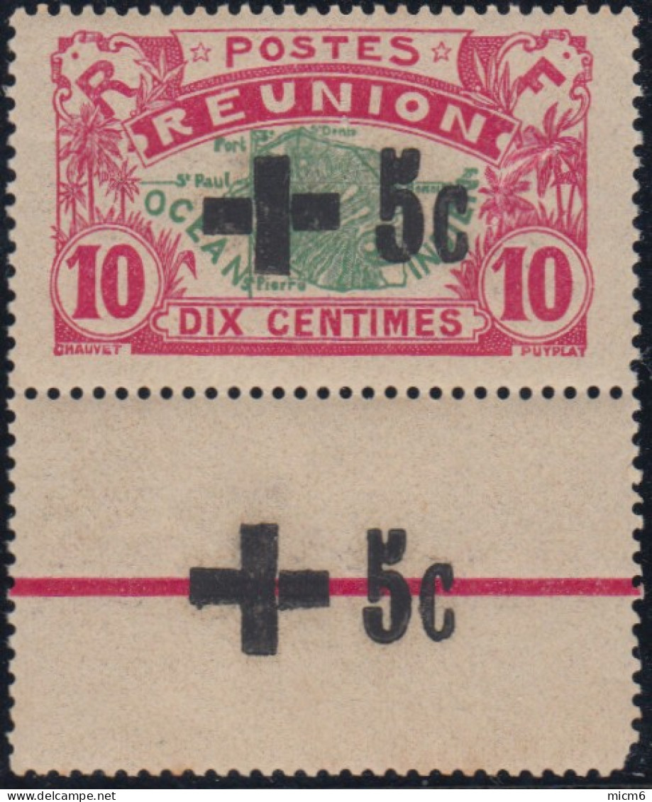 Réunion 1907-1947 - N° 80 (YT) N° 79 (AM) Neuf *. Position 4.  - Nuevos