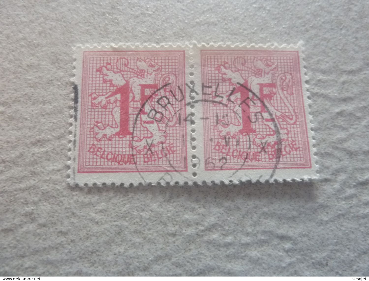 Belgique - Lion - 1f. - Rose - Double Oblitérés - Année 1950 - - Used Stamps