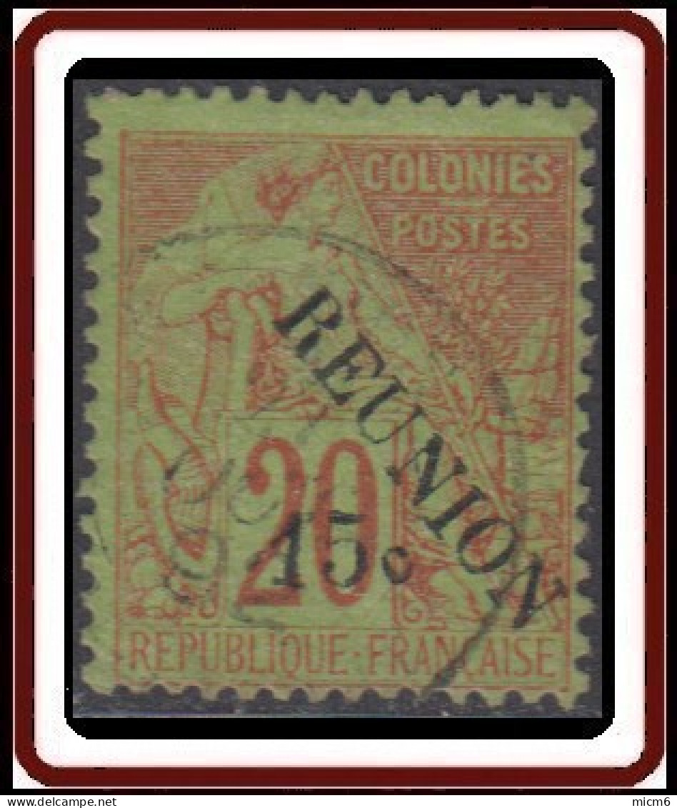 Réunion 1859-1891 - N° 30 (YT) N° 30 (AM) Oblitéré. - Usados