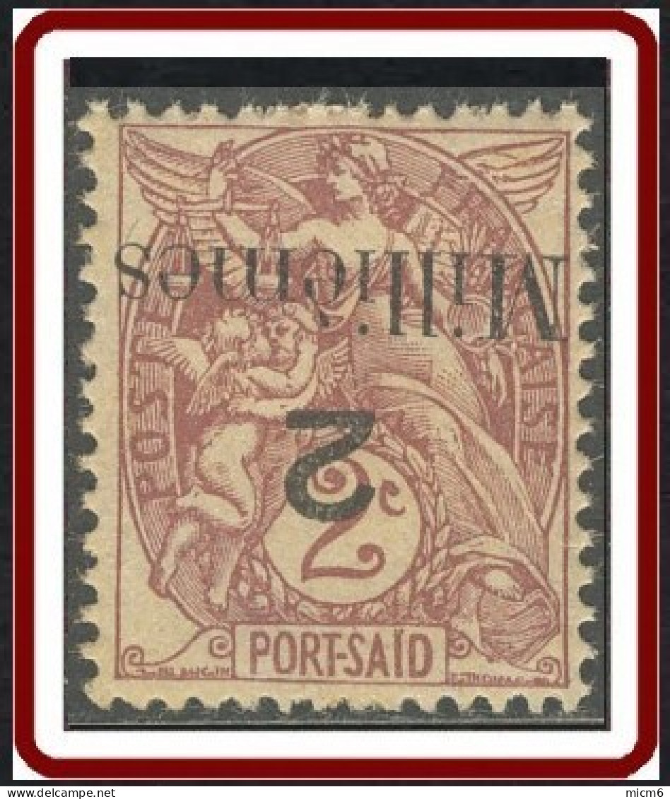 Port-Saïd - N° 62Ba (YT) N° 65Aa (AM) Neuf **. Erreur 2 M. Sur 2 C Surcharge Renversée. - Unused Stamps