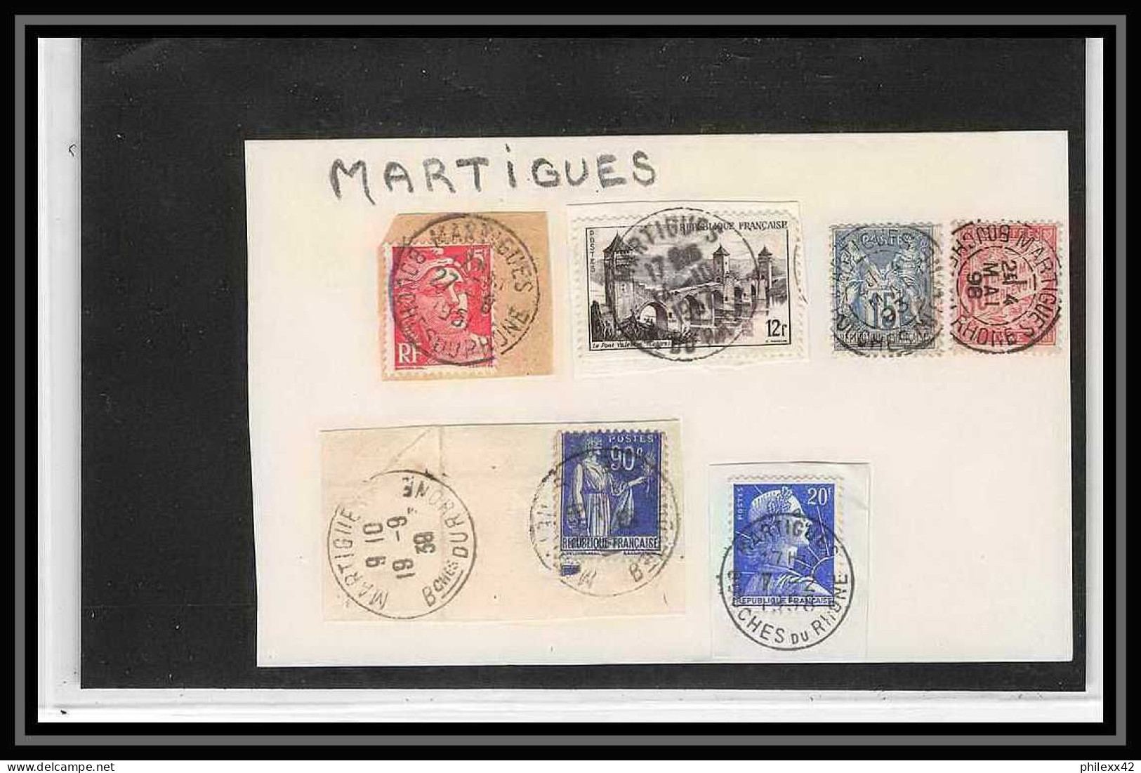 Lettre-112119 Bouches Du Rhone LOT OBLITERATION Martigues - Used Stamps