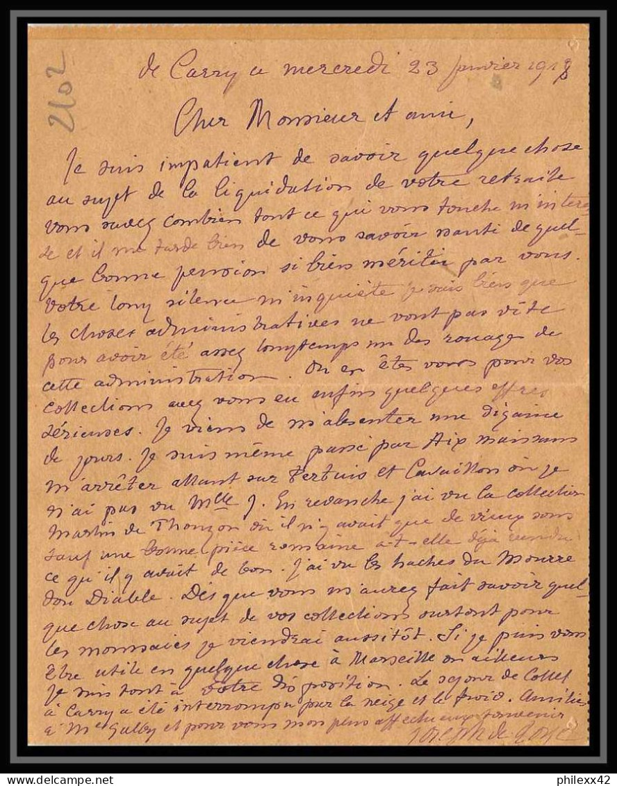 Lettre-112102 Bouches Du Rhone Entier Carte Lettre Carry-le-Rouet Pour Aix En Provence 23/1/1918 - Letter Cards