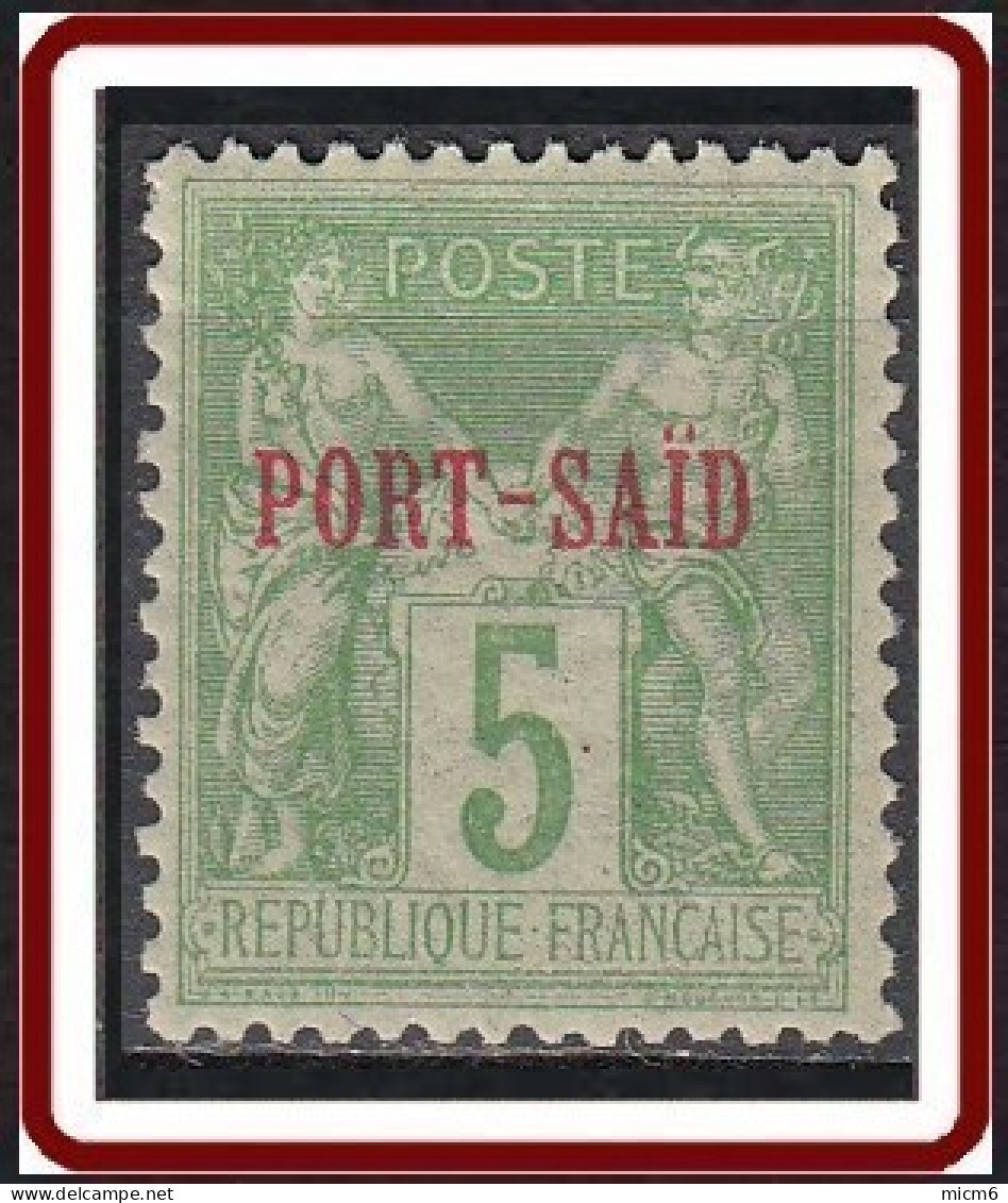 Port-Saïd - N° 06 (YT) N° 5 (AM) Type II Neuf *. - Nuovi