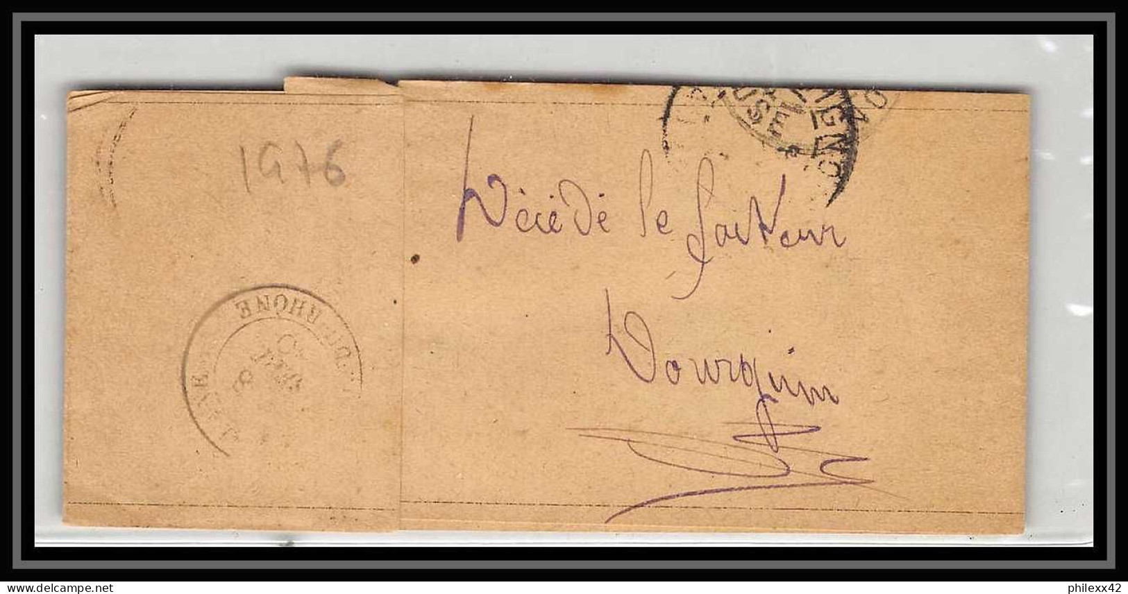 Lettre-111976 Bouches Du Rhone Entier Postal Stationery Bande Journal Type Sage 1c Retour à L'envoyeur 7430 Maillane 189 - Striscie Per Giornali