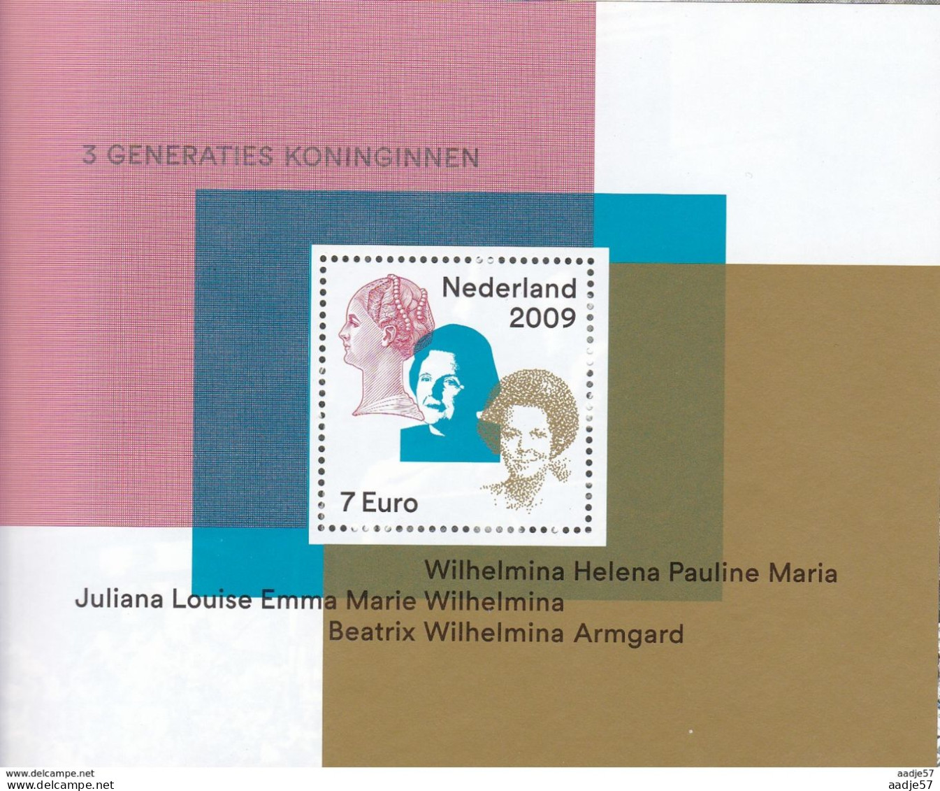 Netherlands Nederland Pays Bays Koningshuis 2009 Incl. Stamp € 7,-- - Ungebraucht