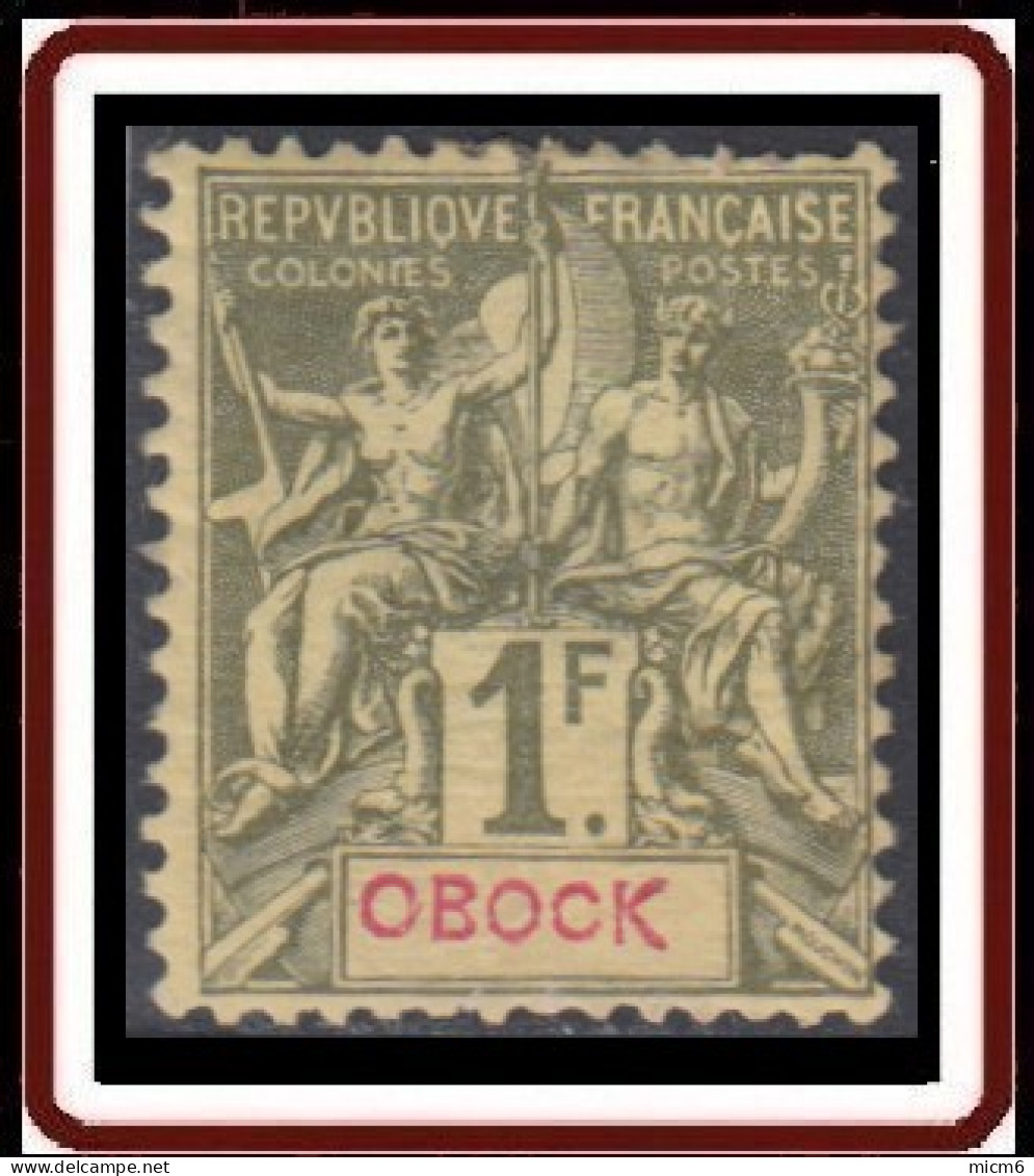 Obock - N° 44 (YT) N° 44 (AM) Neuf *. Charnière. - Unused Stamps