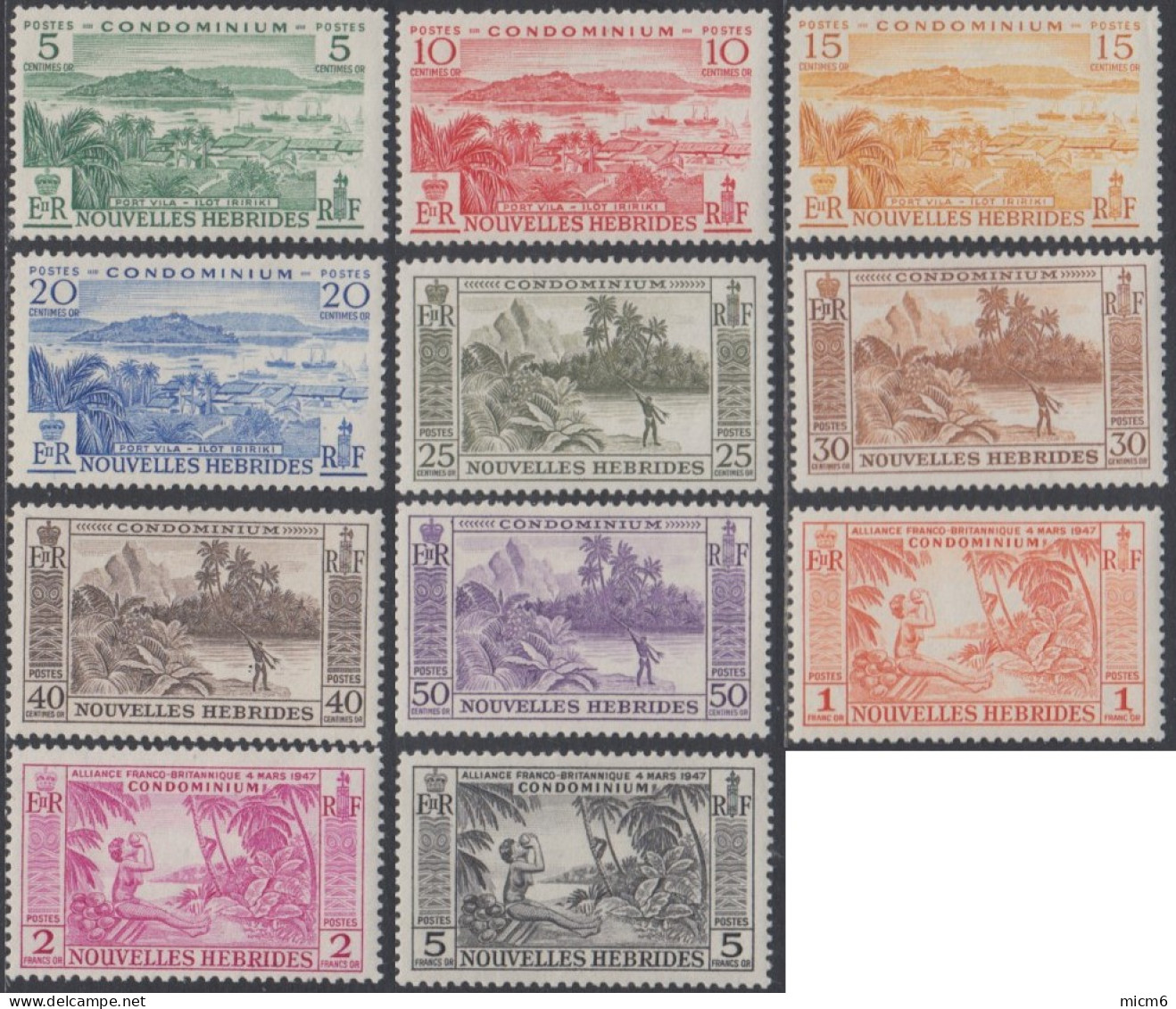Nouvelles Hébrides - N° 175 à 185 Neufs **. - Unused Stamps