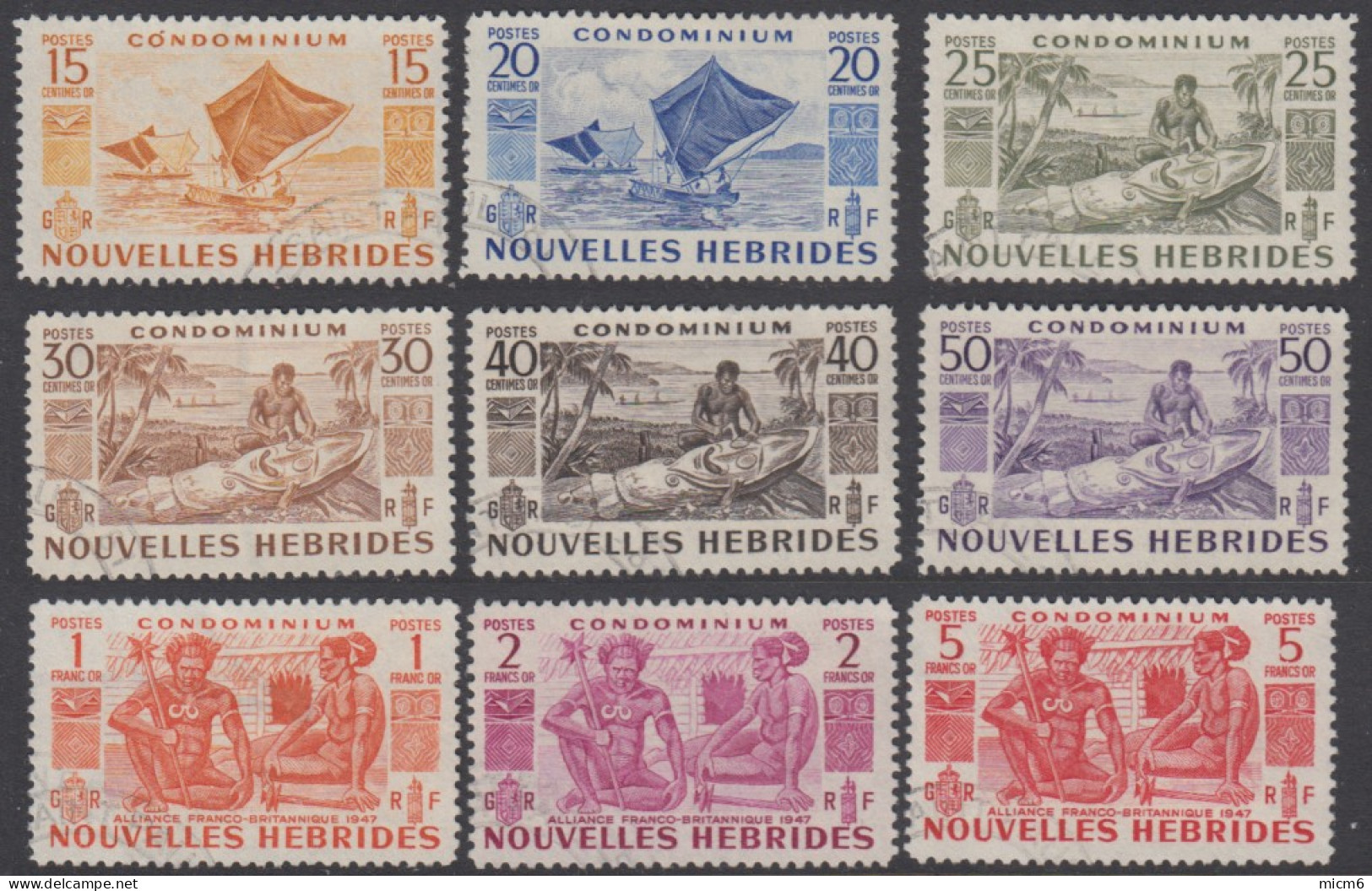 Nouvelles Hébrides - N° 146 à 154 Oblitérés. - Used Stamps