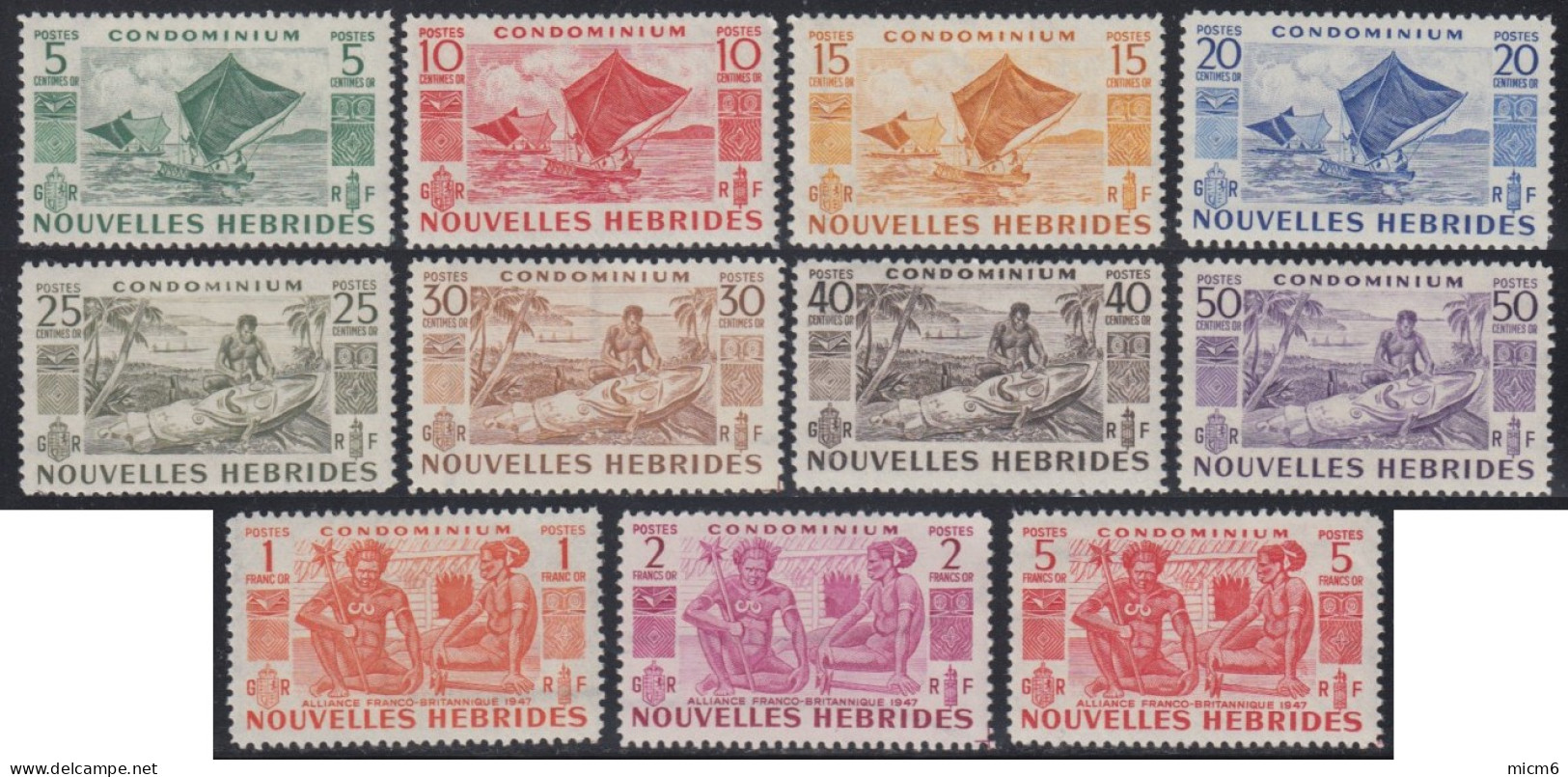 Nouvelles Hébrides - N° 144 à 154 Neufs **. - Neufs