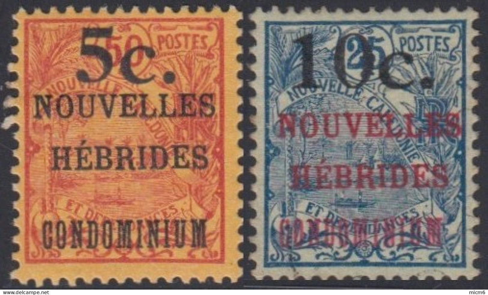 Nouvelles Hébrides - N° 58 & 59 (YT) Neufs *. - Unused Stamps