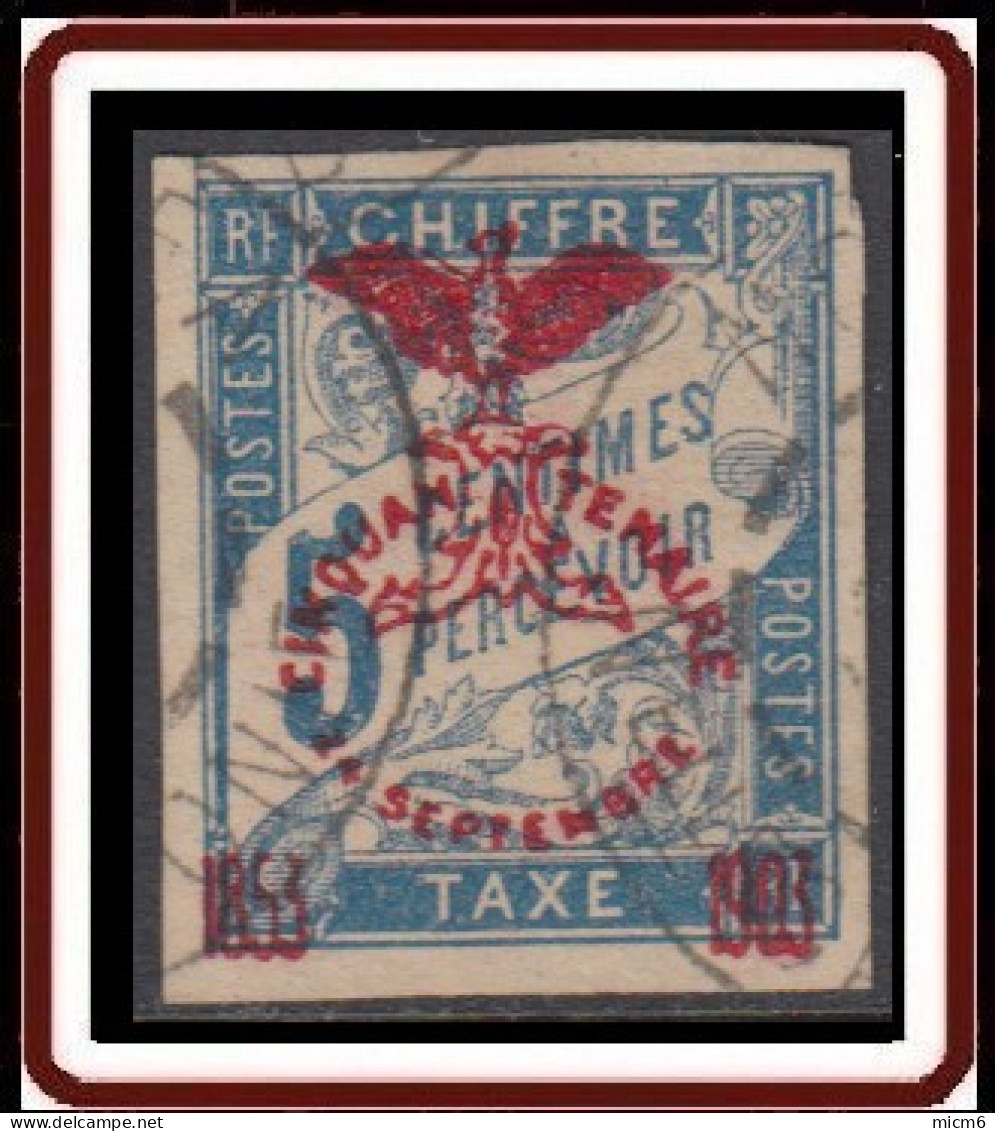 Nouvelle Calédonie 1903-1909 - Timbre-taxe N° 08 (YT) N° 11 (AM) Oblitéré. - Timbres-taxe