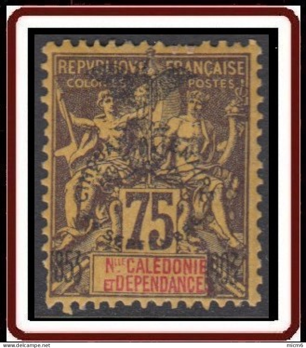 Nouvelle Calédonie 1903-1909 - N° 79 (YT) N° 72 (AM) Neuf *. Défectueux. - Nuovi