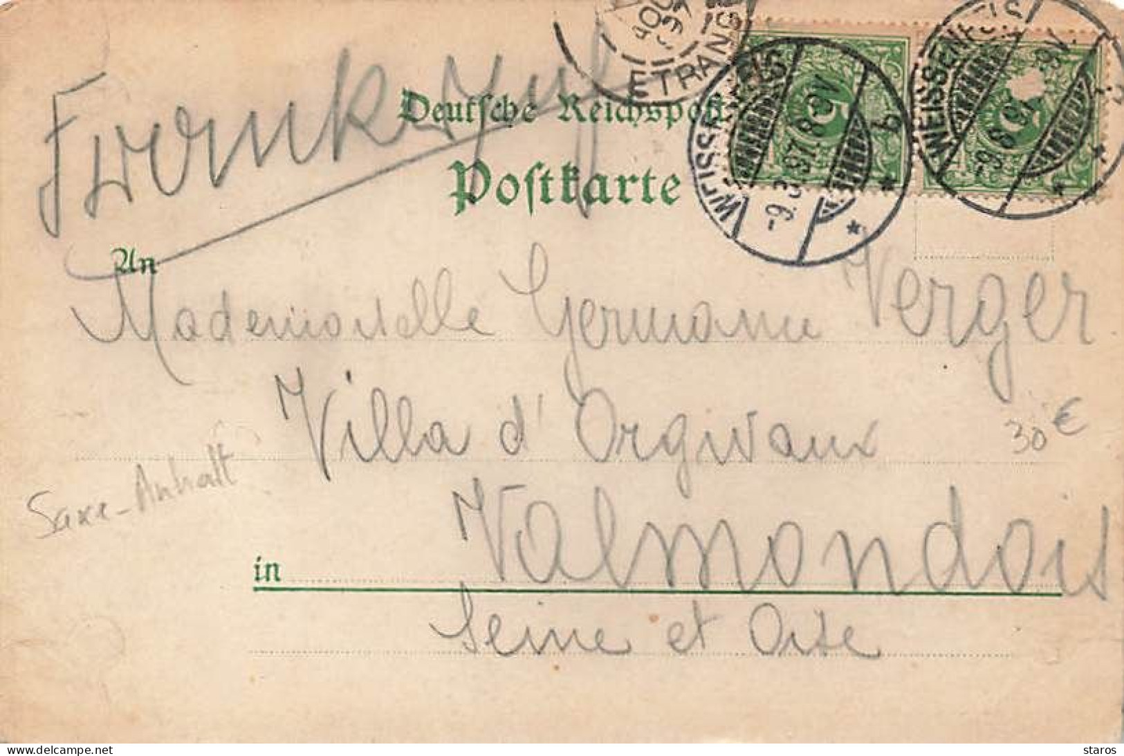 Allemagne - Gruss Aus WEISSENFELS - 1897 - Weissenfels