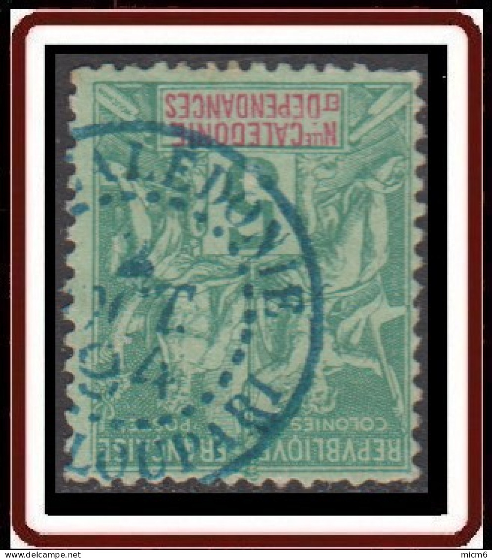 Nouvelle Calédonie 1892-1902 - Bouloupari Sur N° 44 (YT) N° 38 (AM). Oblitération De 1894. - Used Stamps