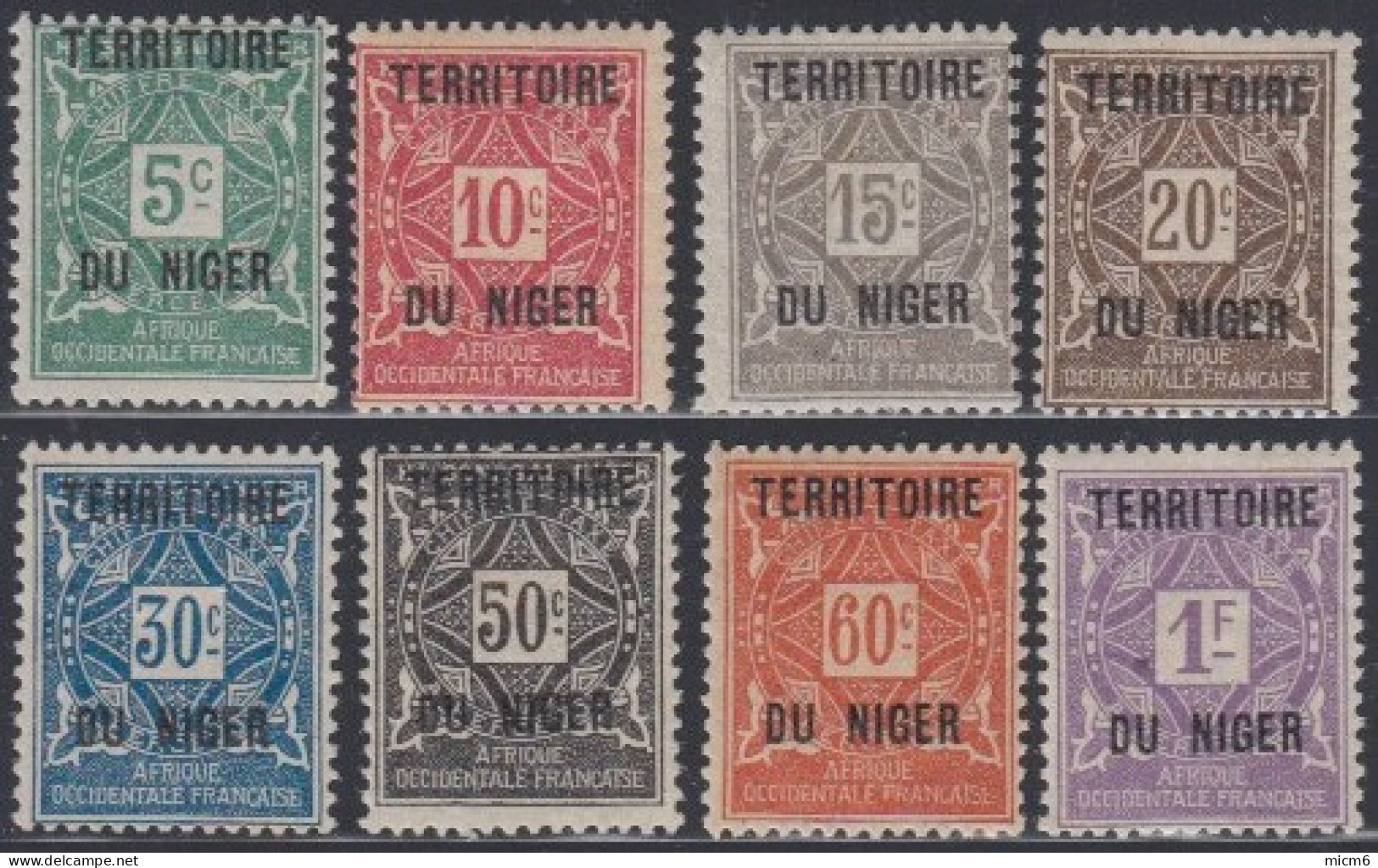 Niger - Timbres-taxe N° 1 à 8 (YT) N° 1 à 8 (AM) Neufs *. - Unused Stamps