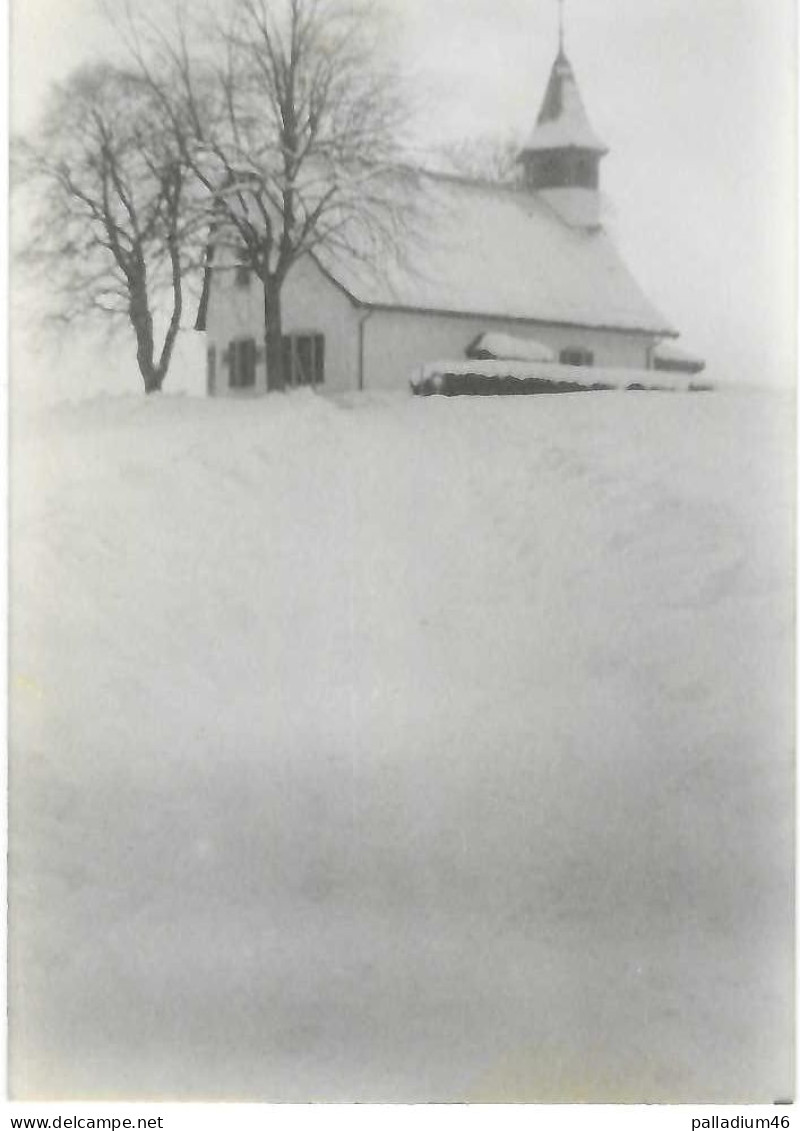 VD - EPALINGES Eglise En Hiver - PHOTO - AU DOS Hiver 1981-1982 - Épalinges