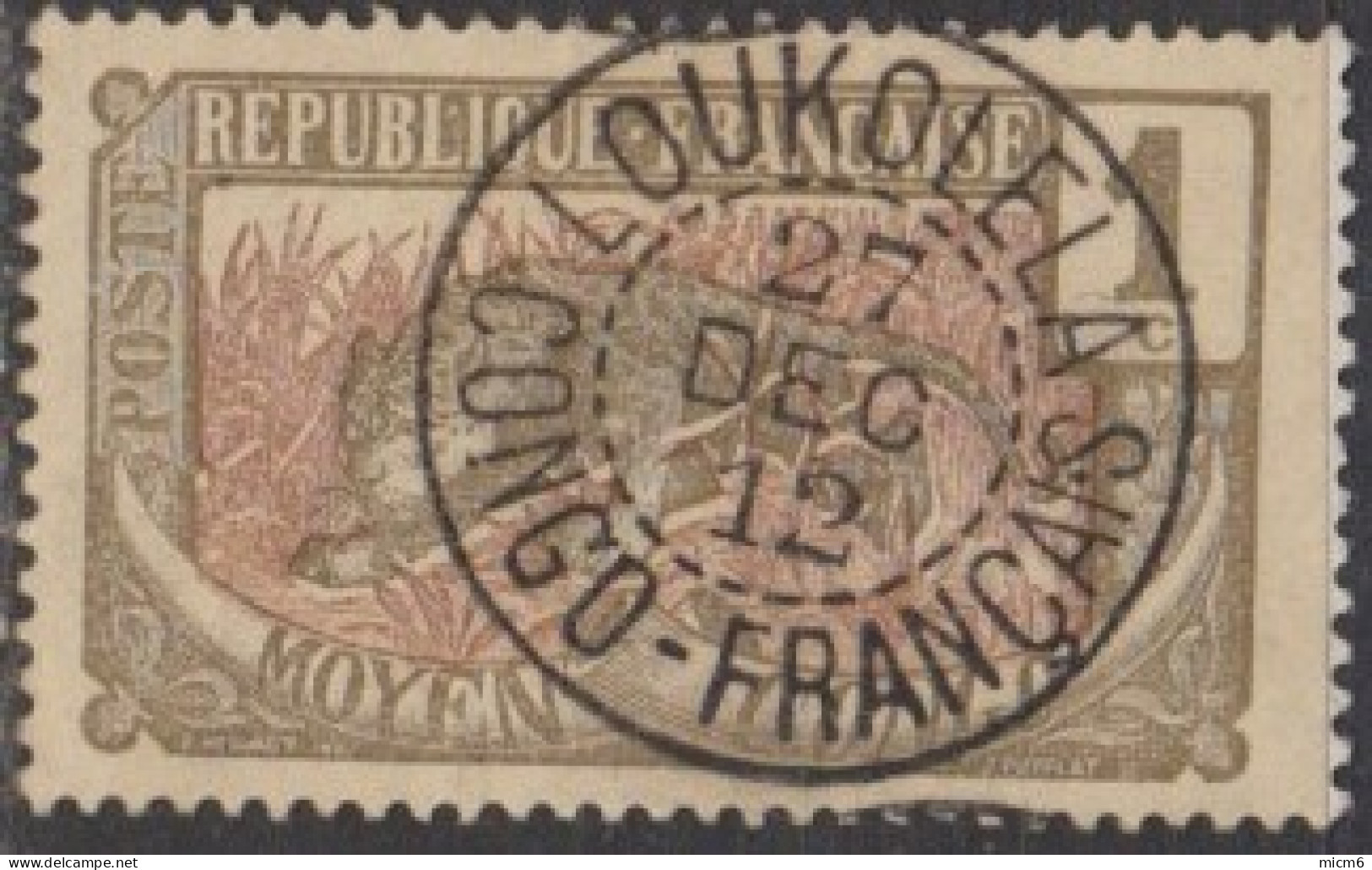 Moyen Congo - Loukolela Sur N° 48 (YT) N° 48 (AM). Oblitération De 1912. - Autres & Non Classés