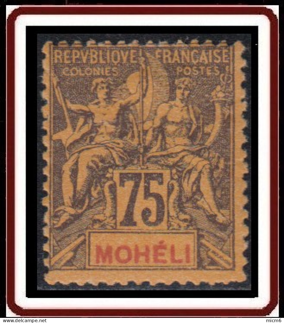 Mohéli - N° 13 (YT) N° 13 (AM) Neuf *. - Unused Stamps