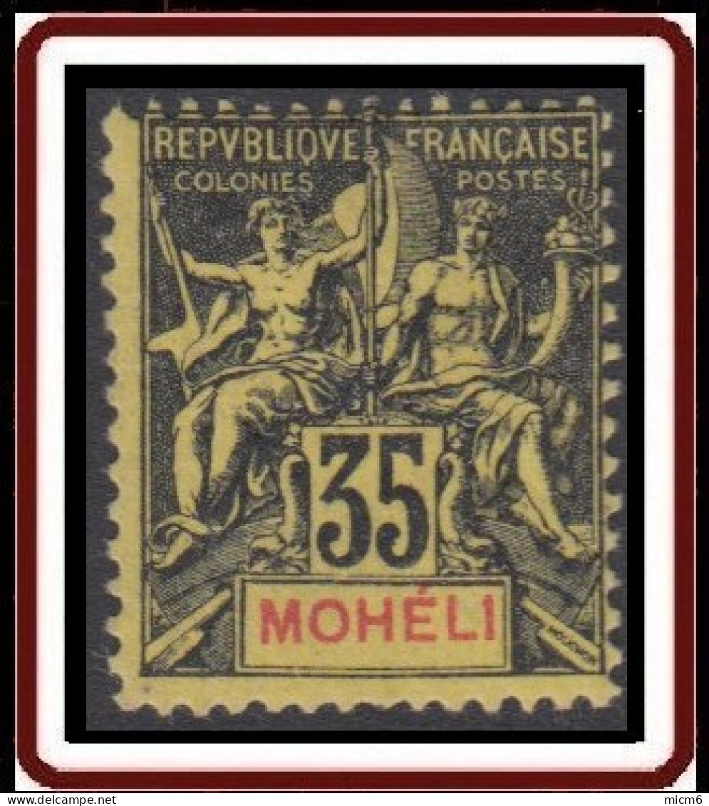 Mohéli - N° 09 (YT) N° 9 (AM) Neuf *. - Unused Stamps