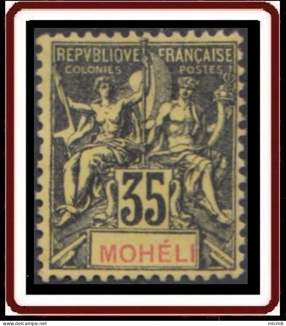 Mohéli - N° 09 (YT) N° 9 (AM) Neuf (*). - Unused Stamps