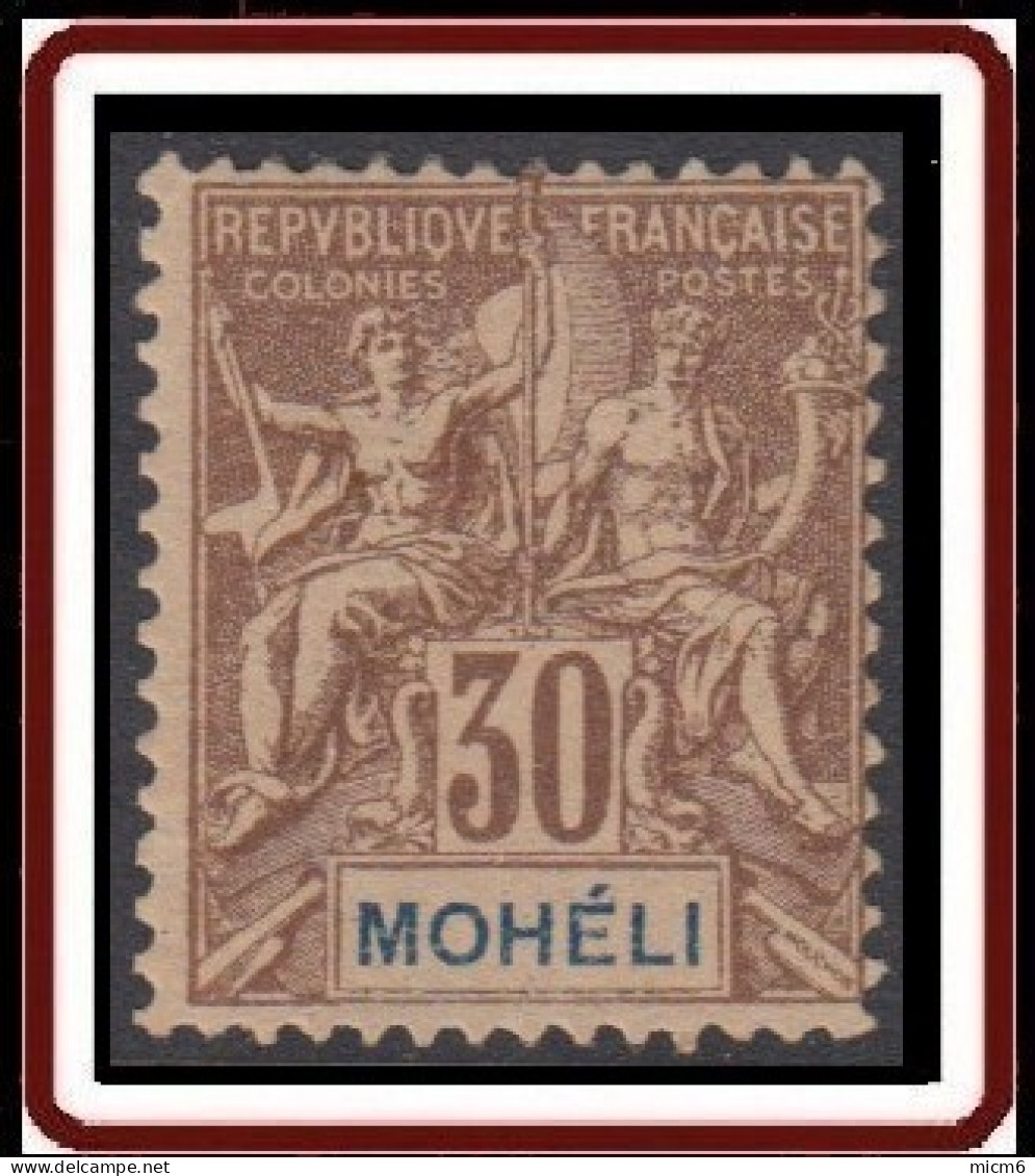 Mohéli - N° 08 (YT) N° 8 (AM) Neuf *. - Unused Stamps