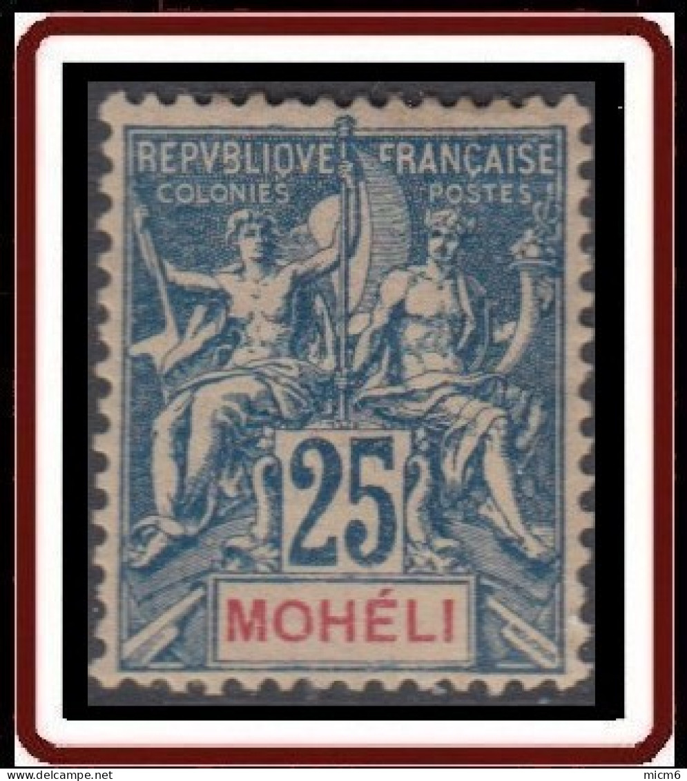 Mohéli - N° 07 (YT) N° 7 (AM) Neuf *. - Unused Stamps
