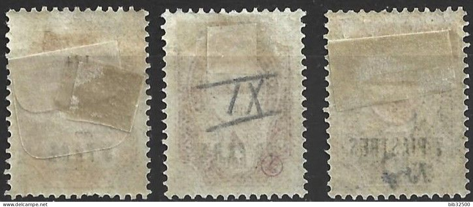 1909 - 1910 : Bureaux Russes Du Levant :  3 Timbres De  RIZEH - Turkish Empire