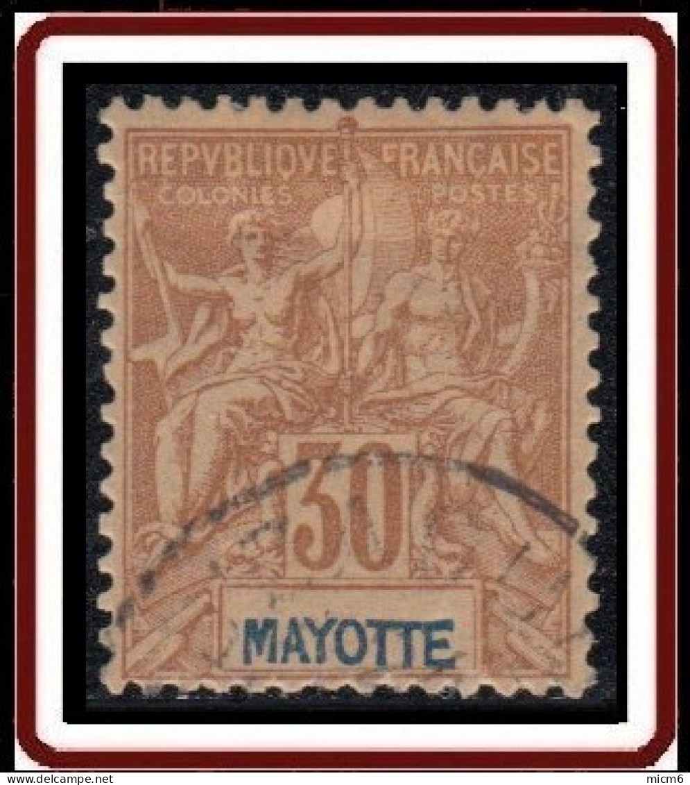 Mayotte - N° 09 (YT) N° 9 (AM) Oblitéré. - Used Stamps