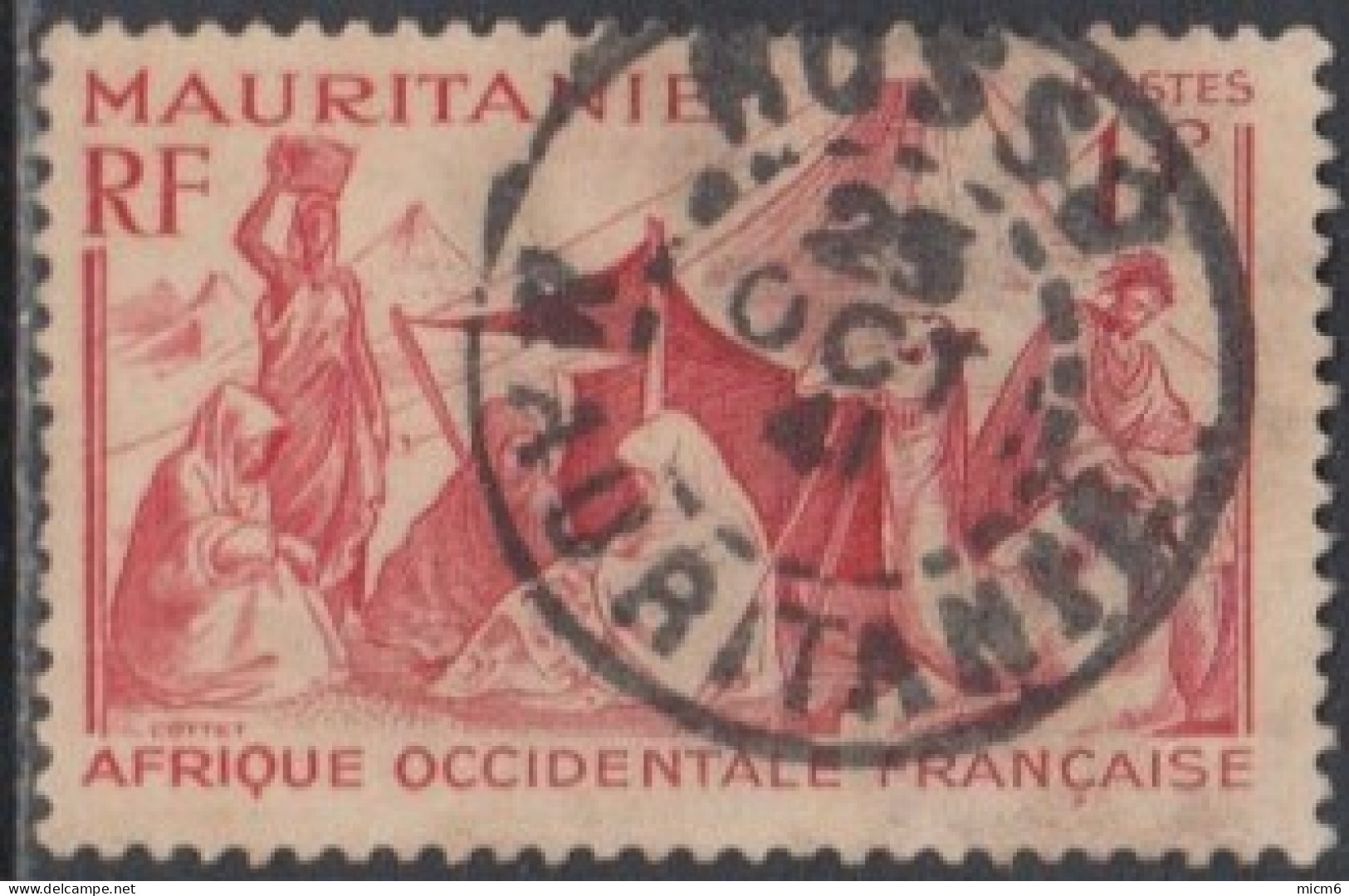 Mauritanie 1913-1944 - Rosso Sur N° 87 (YT) N° 91 (AM). Oblitération De 1941. - Altri & Non Classificati