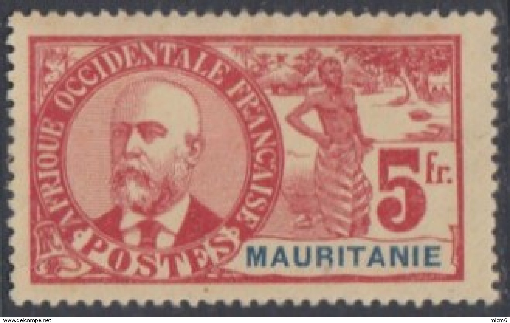 Mauritanie 1906-1912 - N° 16 (YT) N° 16 (AM) Neuf *. Manque De Gomme Sur Quelques Dents. - Nuevos