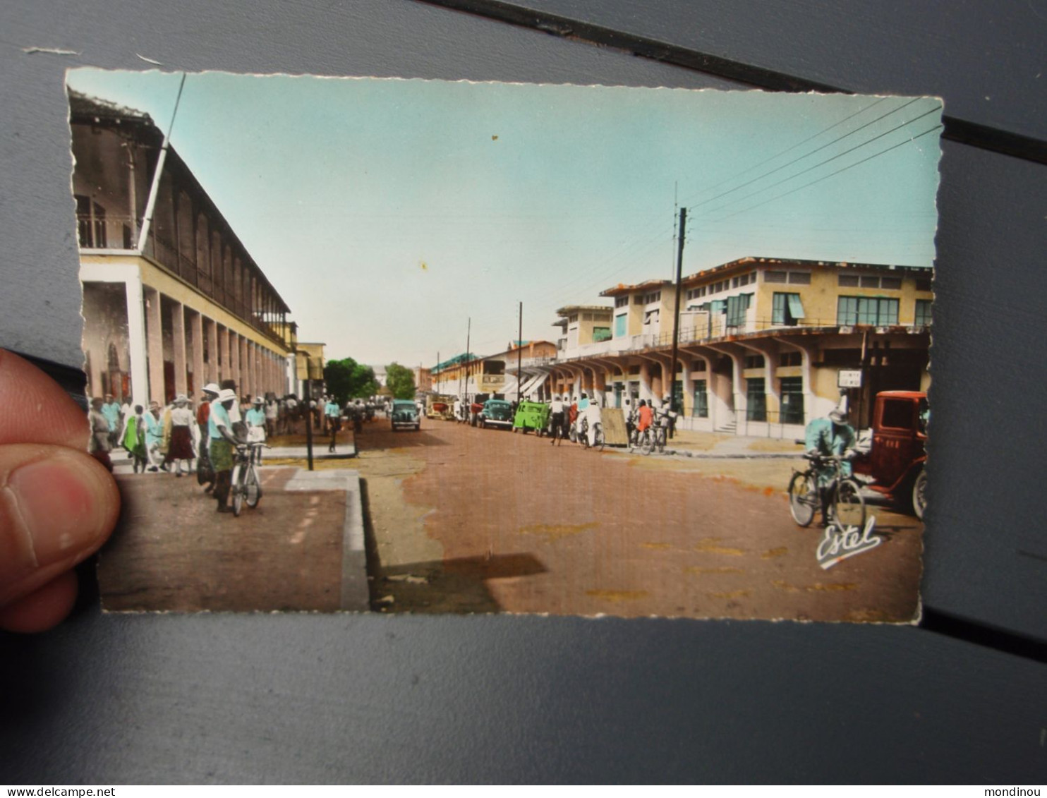 Cpa Couleur ABIDJAN La Rue Du Général De Gaulle.1949 - Côte-d'Ivoire
