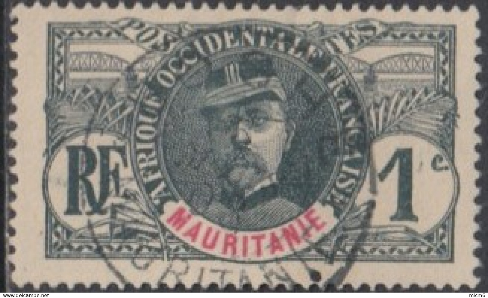 Mauritanie 1906-1912 - Boghe Sur N° 1 (YT) N° 1 (AM). Oblitération De 1908. - Usati