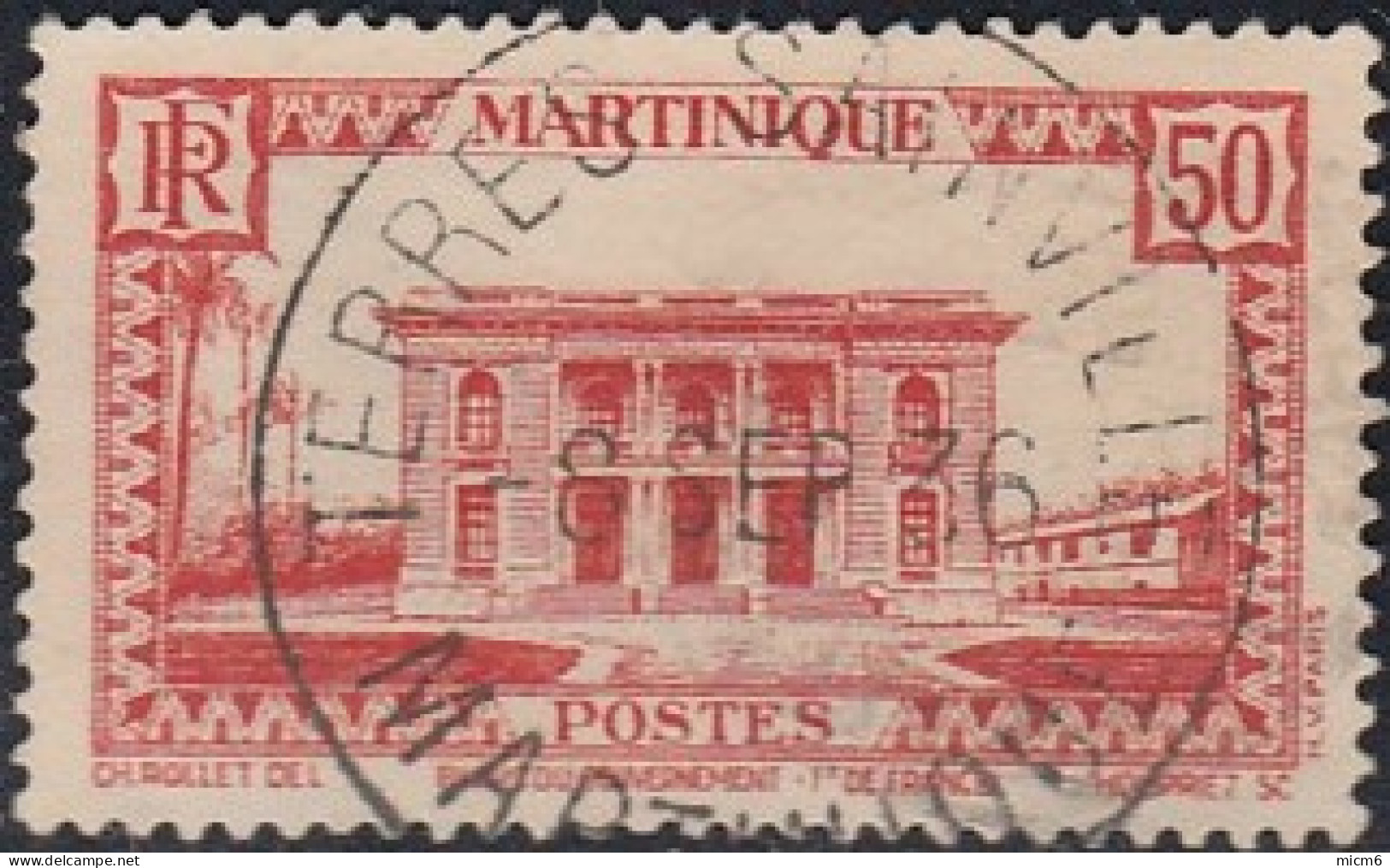 Martinique 1931-1947 - Terres Sainville Sur N° 144 (YT) N° 143 (AM). Oblitération. - Andere & Zonder Classificatie