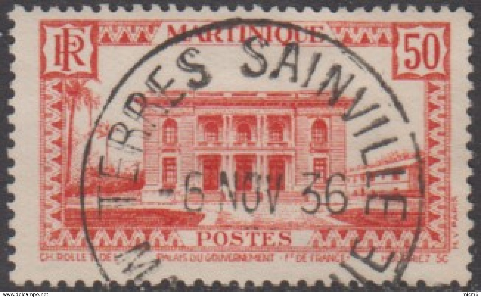 Martinique 1931-1947 - Terres Sainville Sur N° 144 (YT) N° 143 (AM). Oblitération. - Andere & Zonder Classificatie