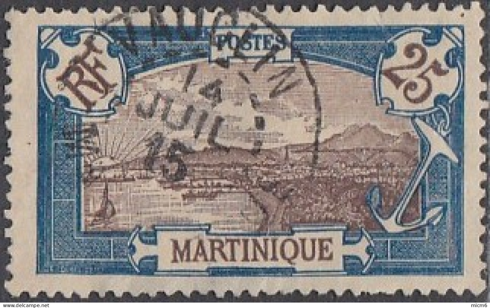 Martinique 1908-1930 - Vauclin Sur N° 68 (YT) N° 66 (AM). Oblitération De 1915. - Sonstige & Ohne Zuordnung