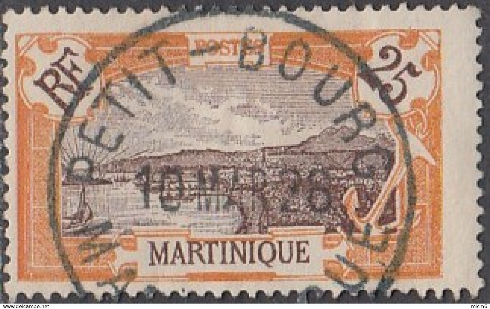 Martinique 1908-1930 - Petit-Bourg Sur N° 96 (YT) N° 87 (AM). Oblitération De 1926. - Sonstige & Ohne Zuordnung
