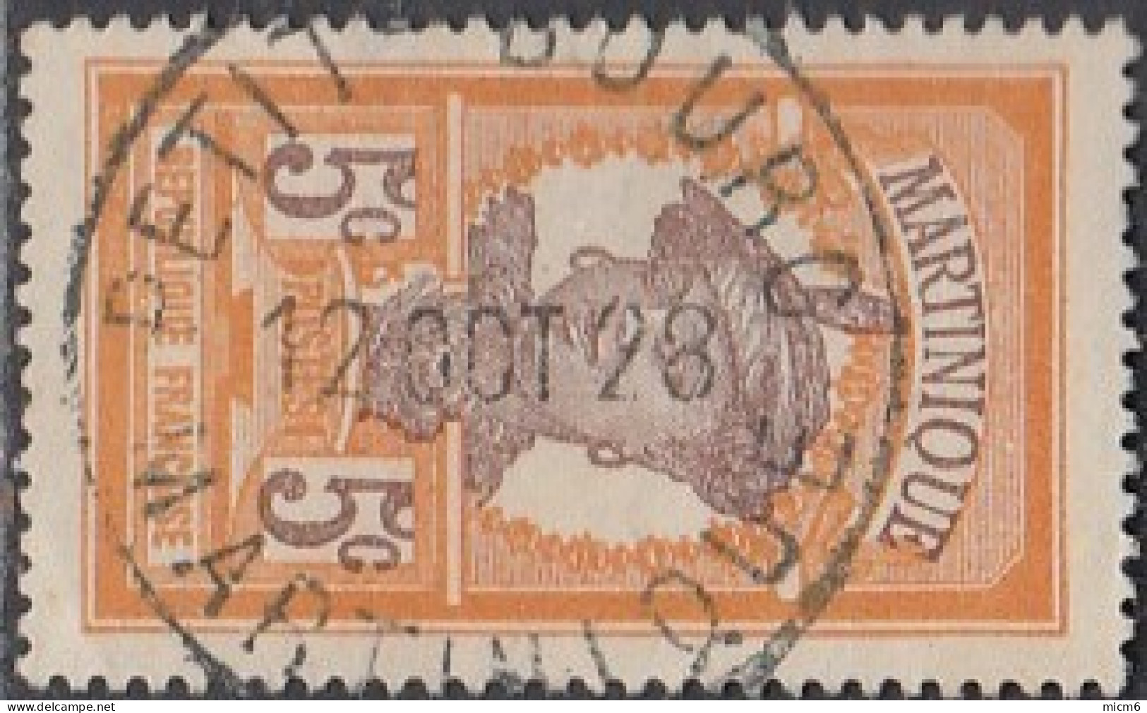 Martinique 1908-1930 - Petit-Bourg Sur N° 92 (YT) N° 85 (AM). Oblitération De 1928. - Other & Unclassified