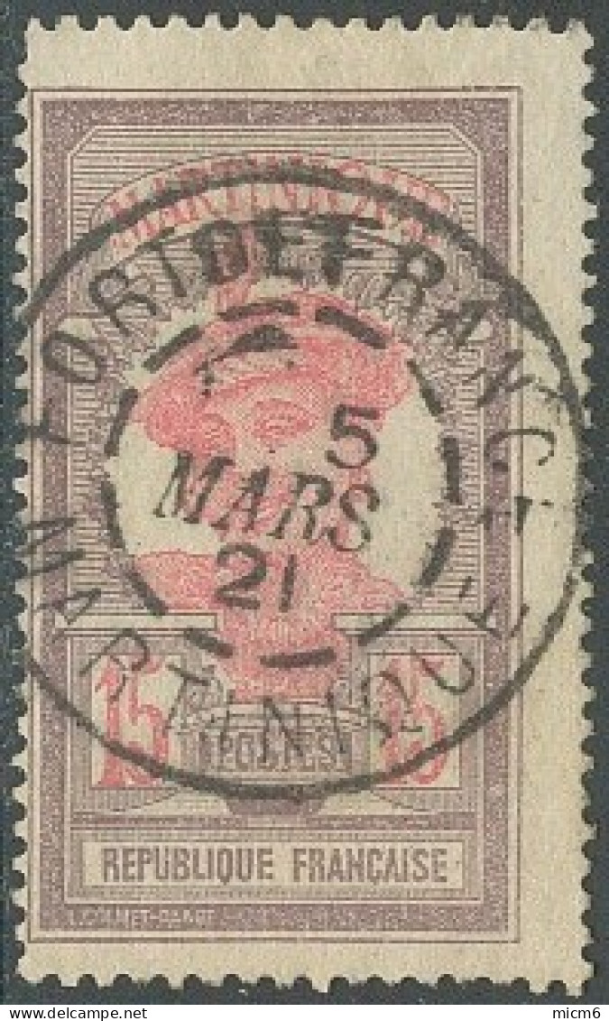 Martinique 1908-1930 - Fort De France Sur N° 66 (YT) N° 81 (AM). Oblitération De 1921. - Sonstige & Ohne Zuordnung