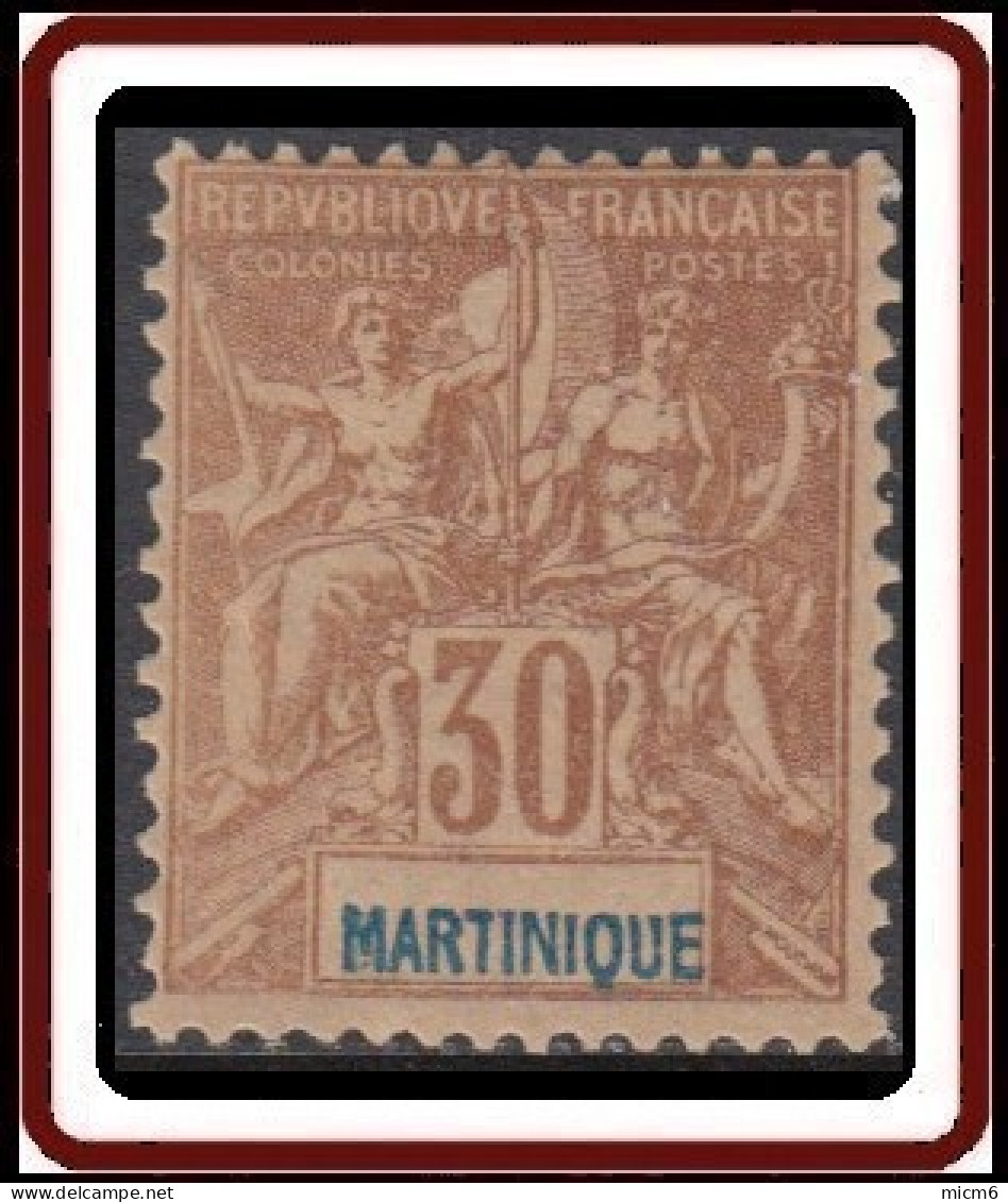 Martinique 1892-1906 - N° 39 (YT) N° 38 (AM) Neuf *. - Unused Stamps