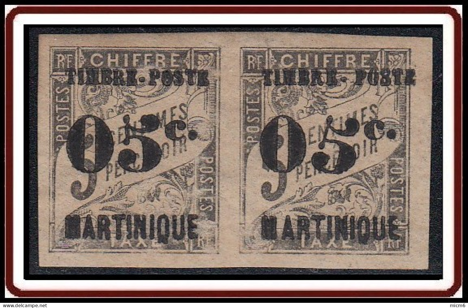 Martinique 1886-1892 - N° 19b (YT) N° 18k (AM) Neuf *. Tenant à Normal. - Nuevos