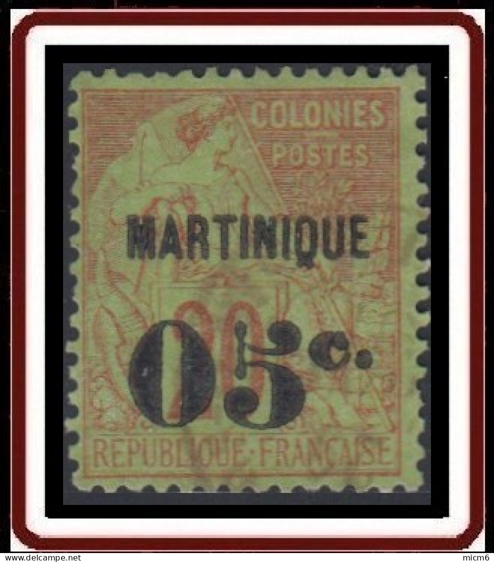 Martinique 1886-1892 - N° 11 (YT) N° 11 (AM) Oblitéré. - Usati