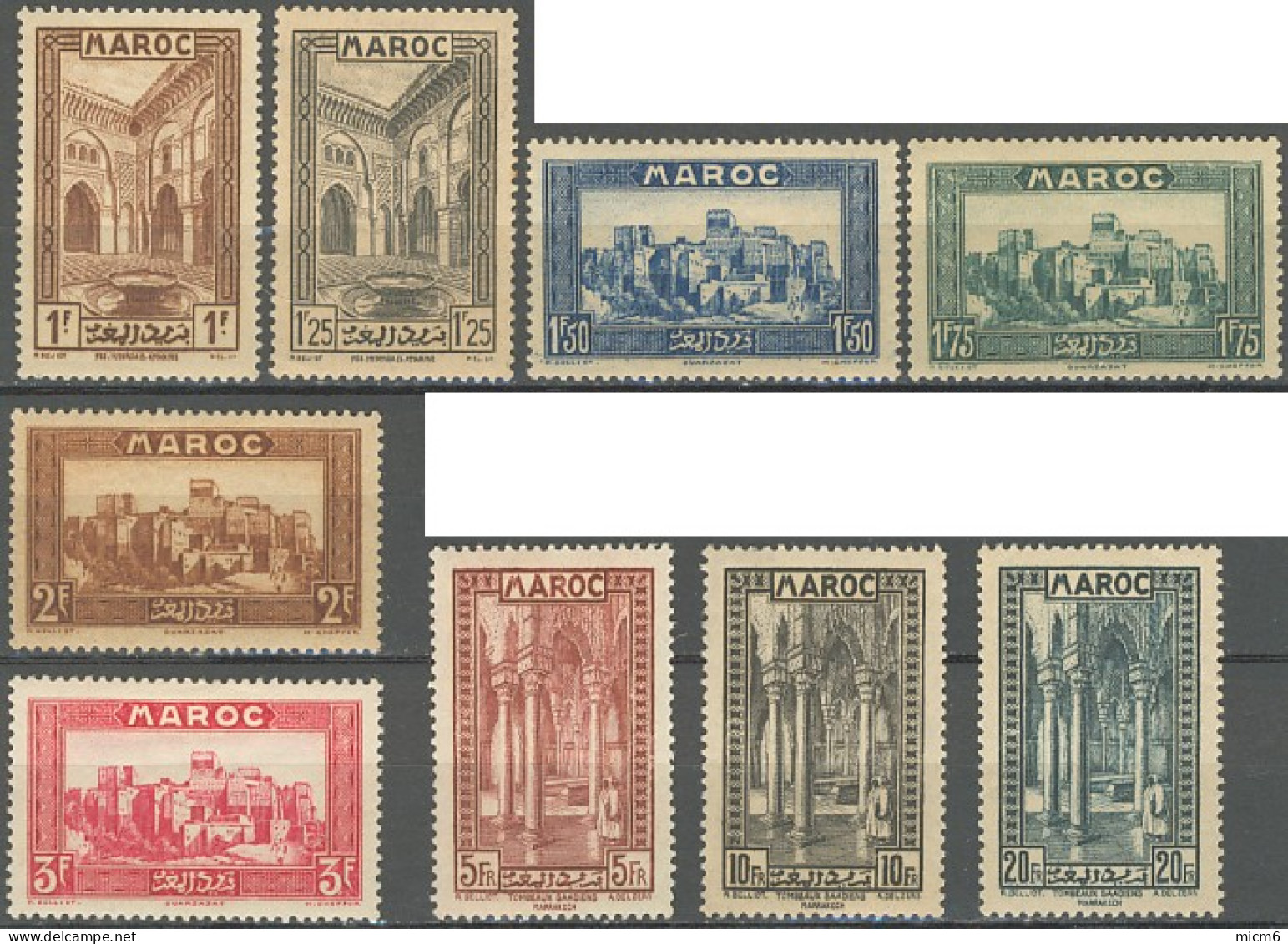 Maroc Protectorat Français - N° 128 à 149 (YT) N° 131 à 152 & 153, 154 (AM) Neufs * Ou **. - Unused Stamps